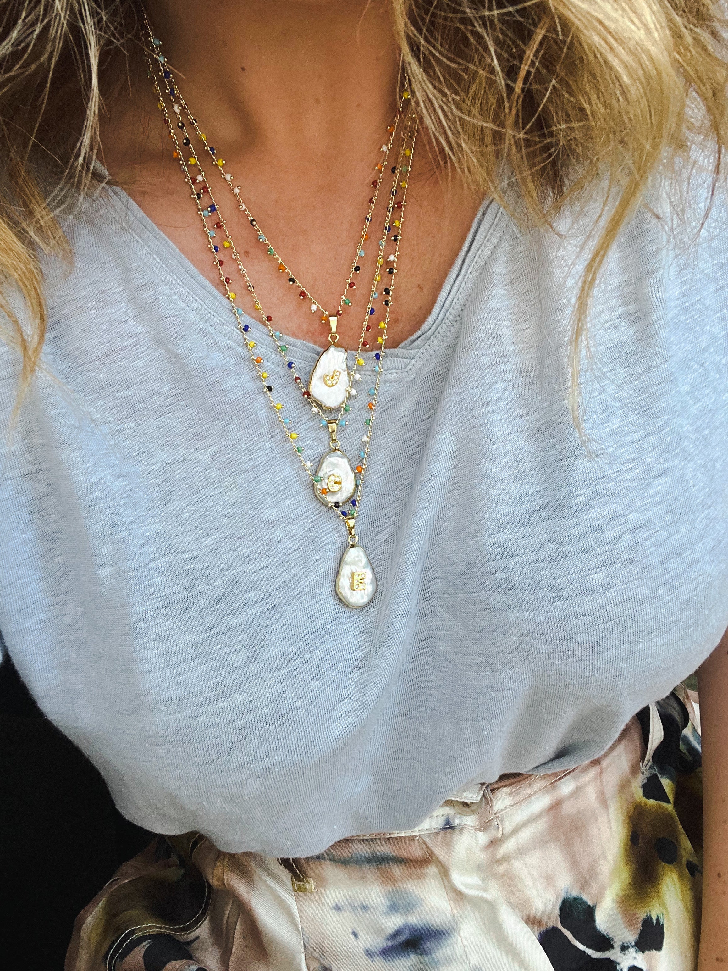 TUTTI FRUTTI PEARL DROP NECKLACE