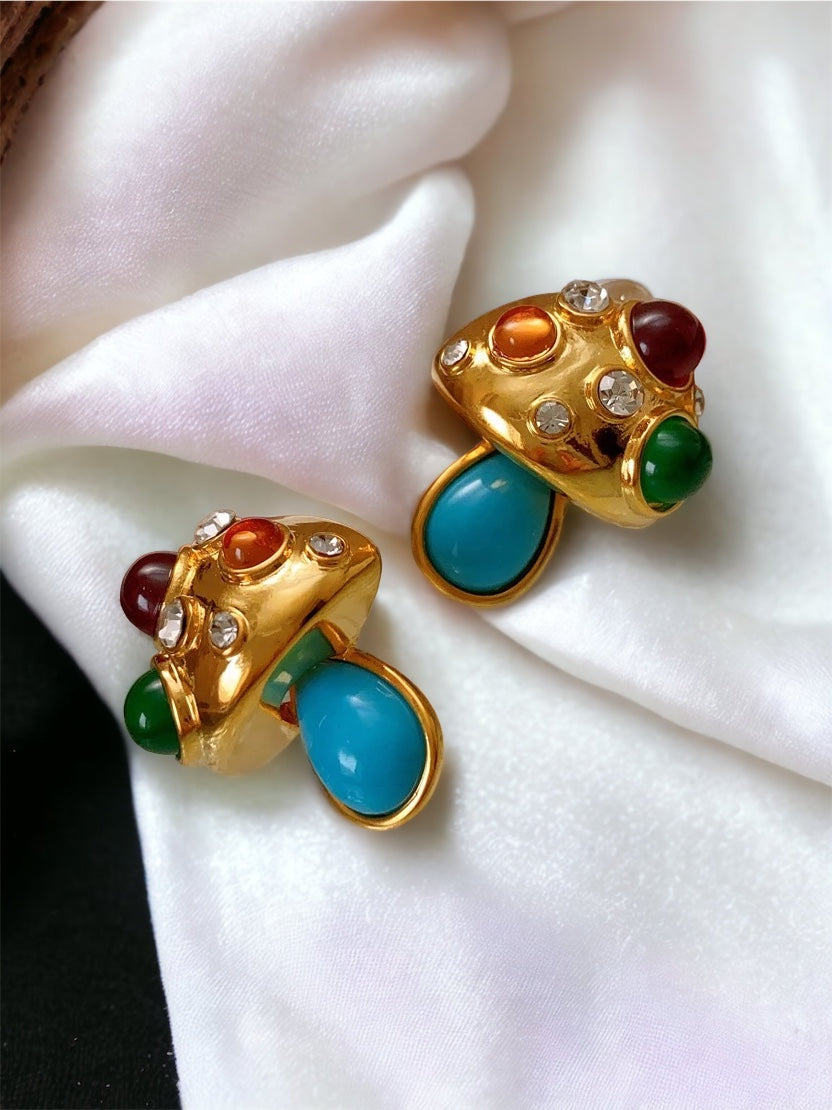 Statement mushroom earrings
