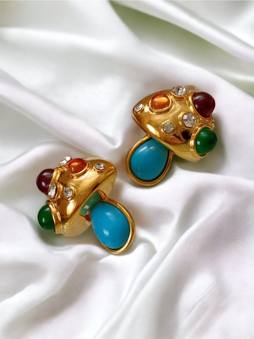 Statement mushroom earrings