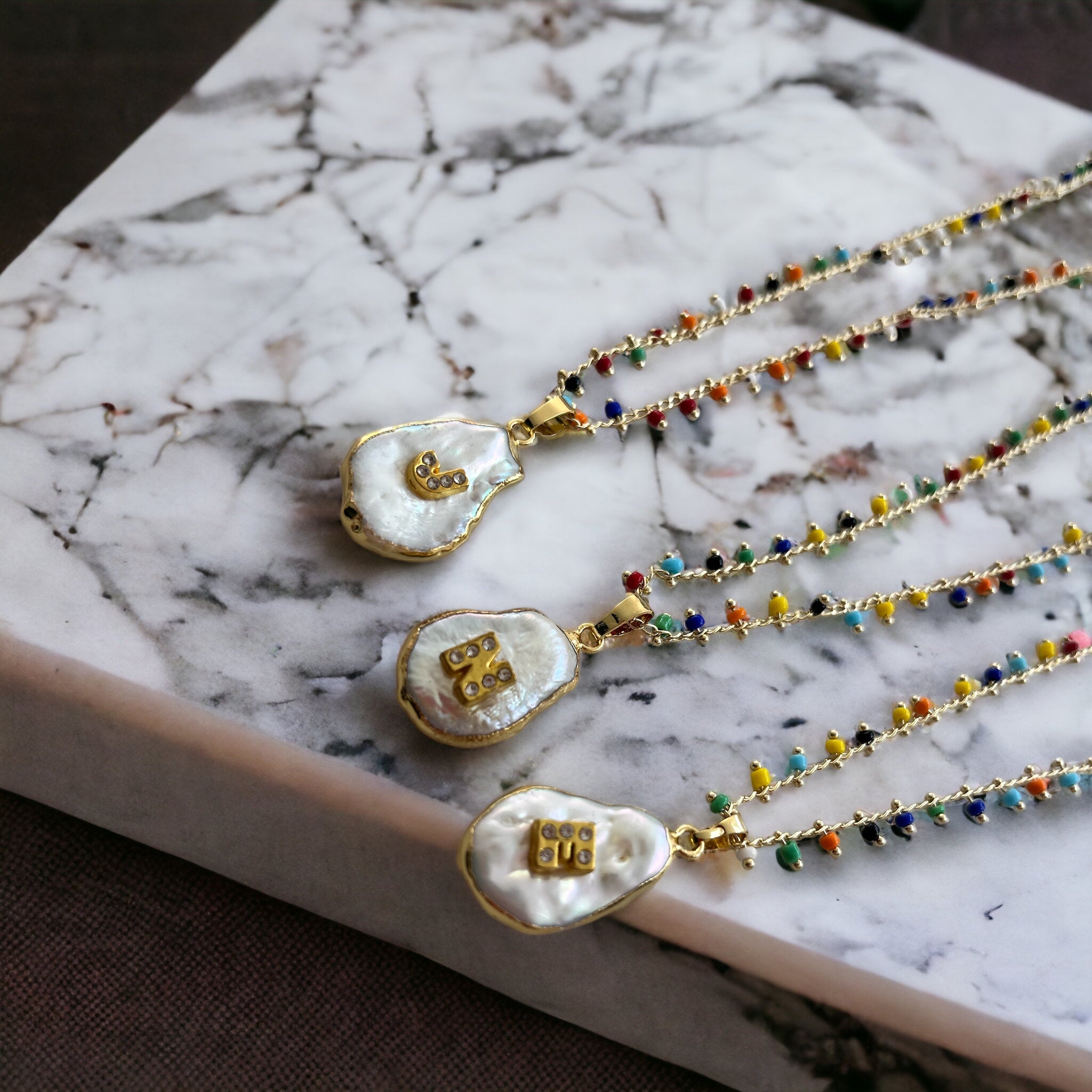 TUTTI FRUTTI PEARL DROP NECKLACE
