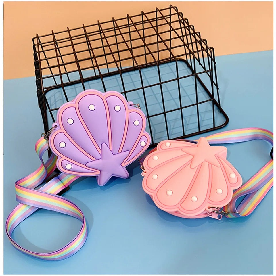 Mermaid sea shell silicone bag/purse