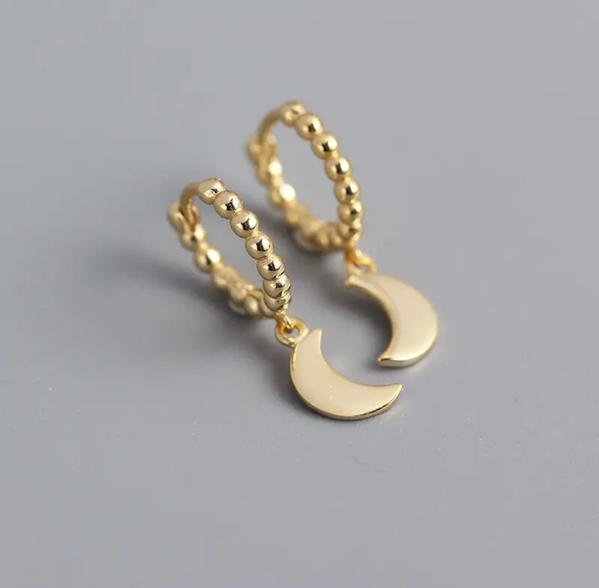 Moon huggy earrings