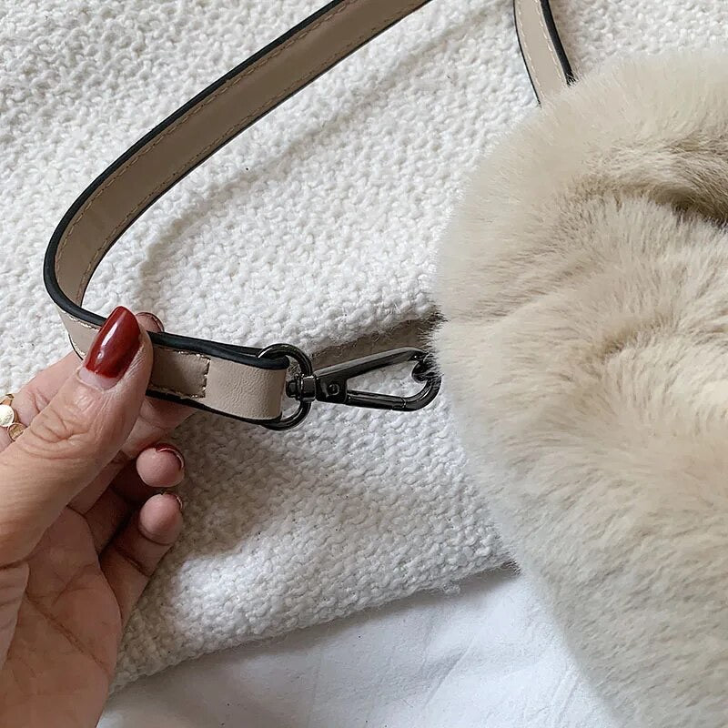 Faux fur handbag