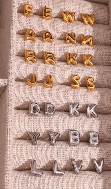 Tiny charm alphabet necklace