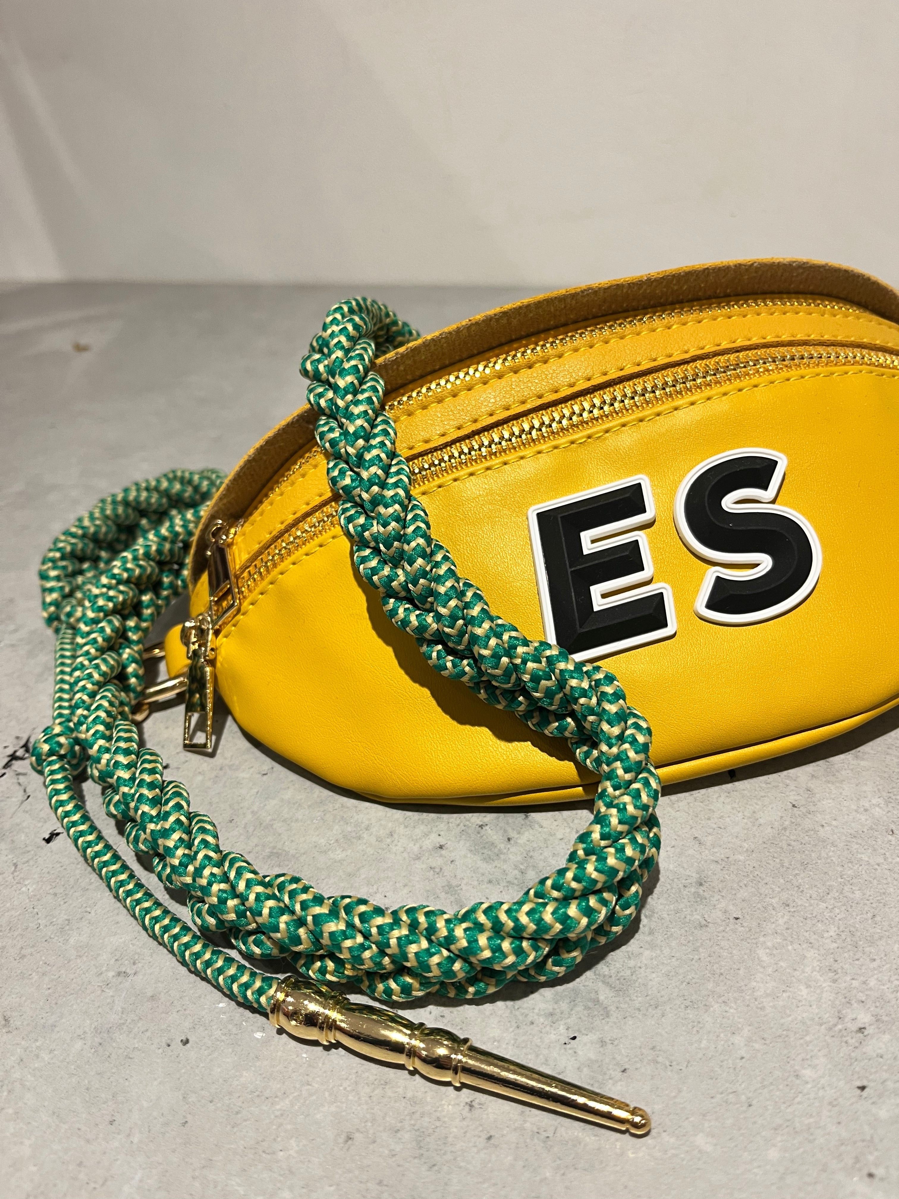 Zip up crossbody bag RUBBER INITIALS