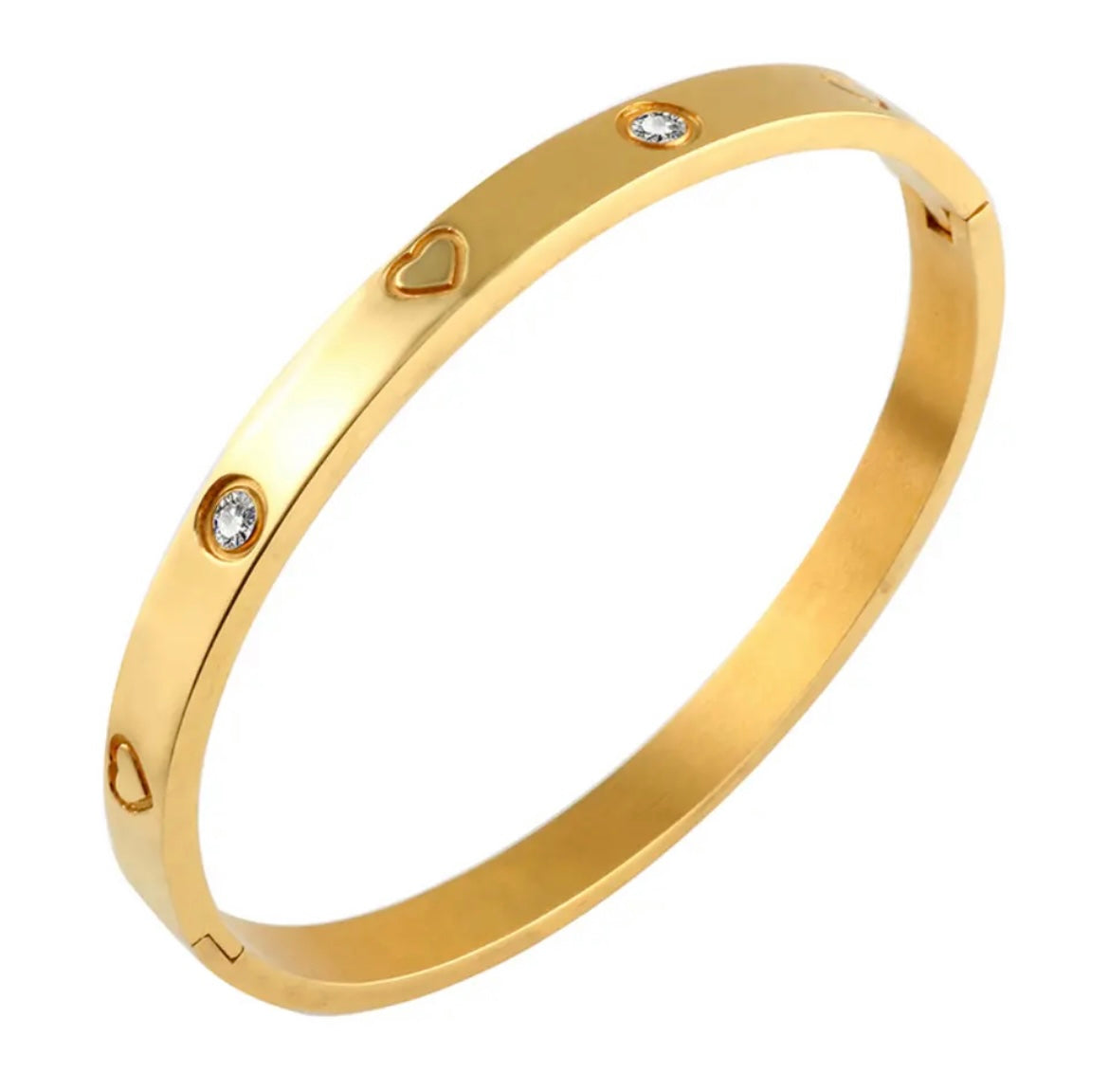 Thin gold bangle