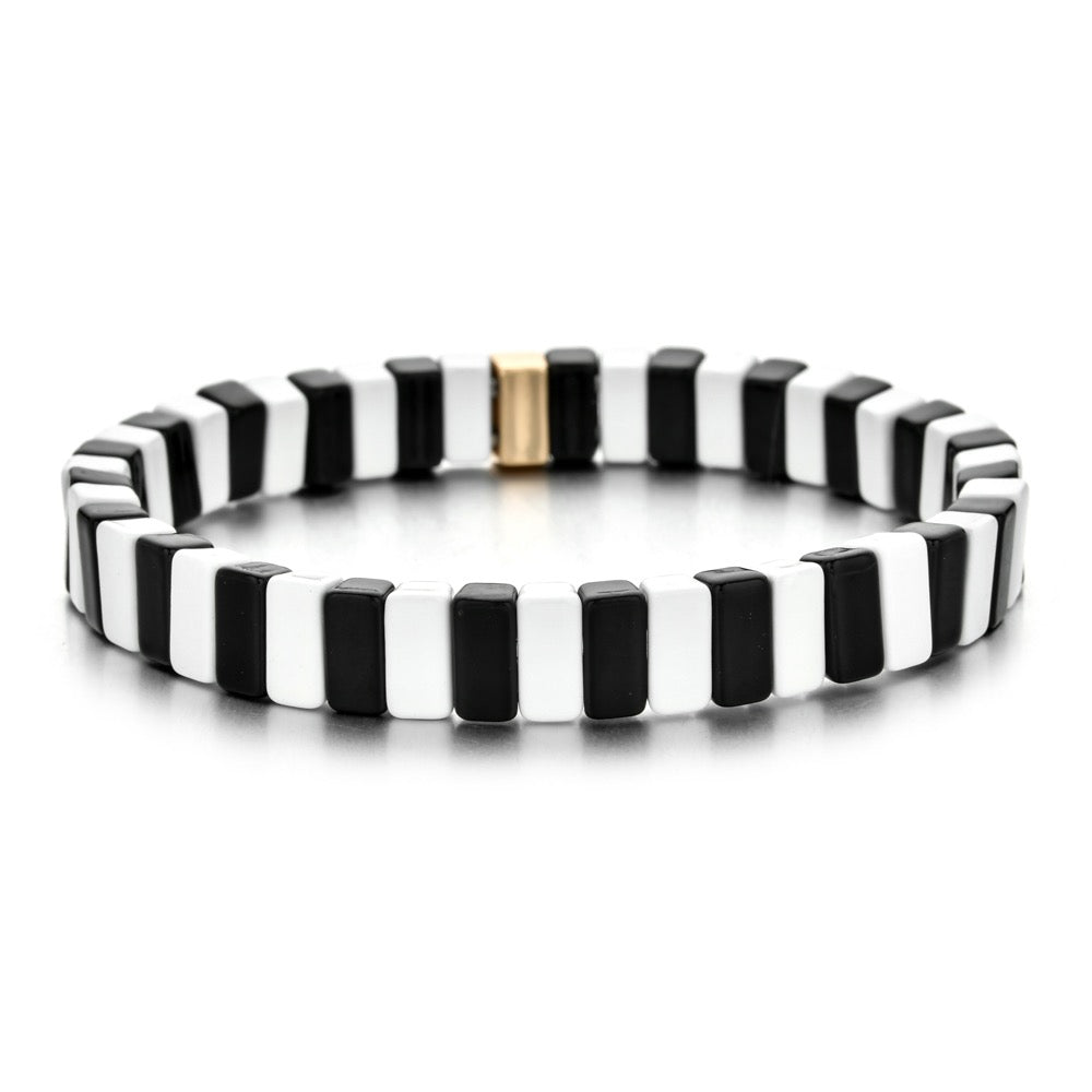 Monochrome tile bracelet