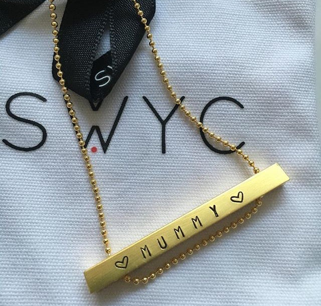 Space on sale name necklace