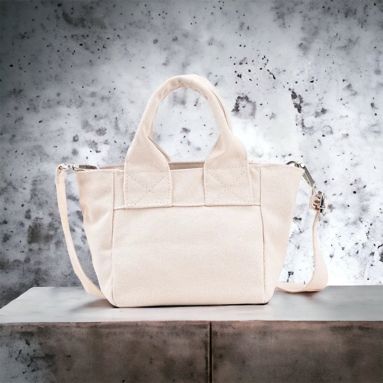 Canvas top handle crossbody bags