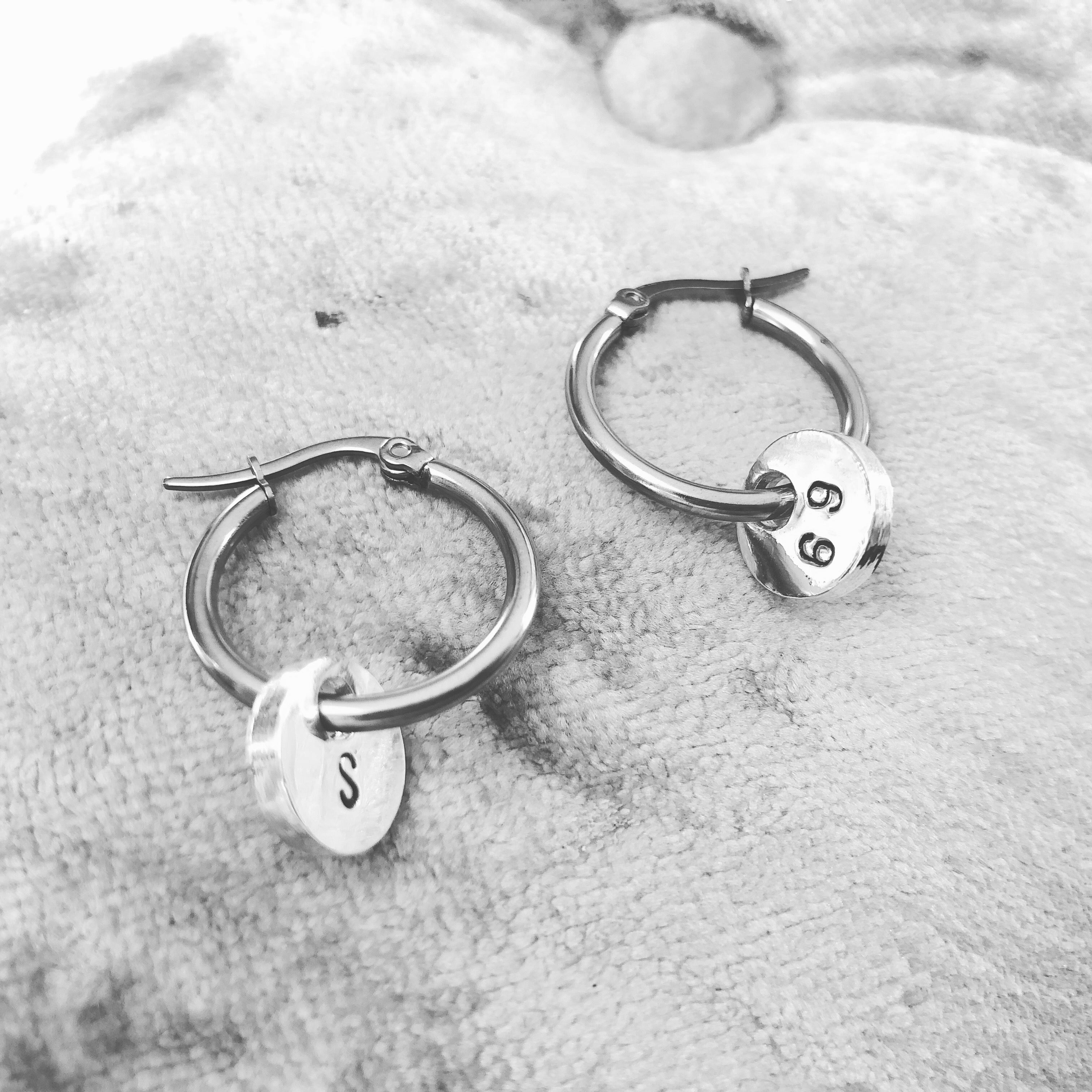 PERSONALISED SILVER HOOP EARRINGS