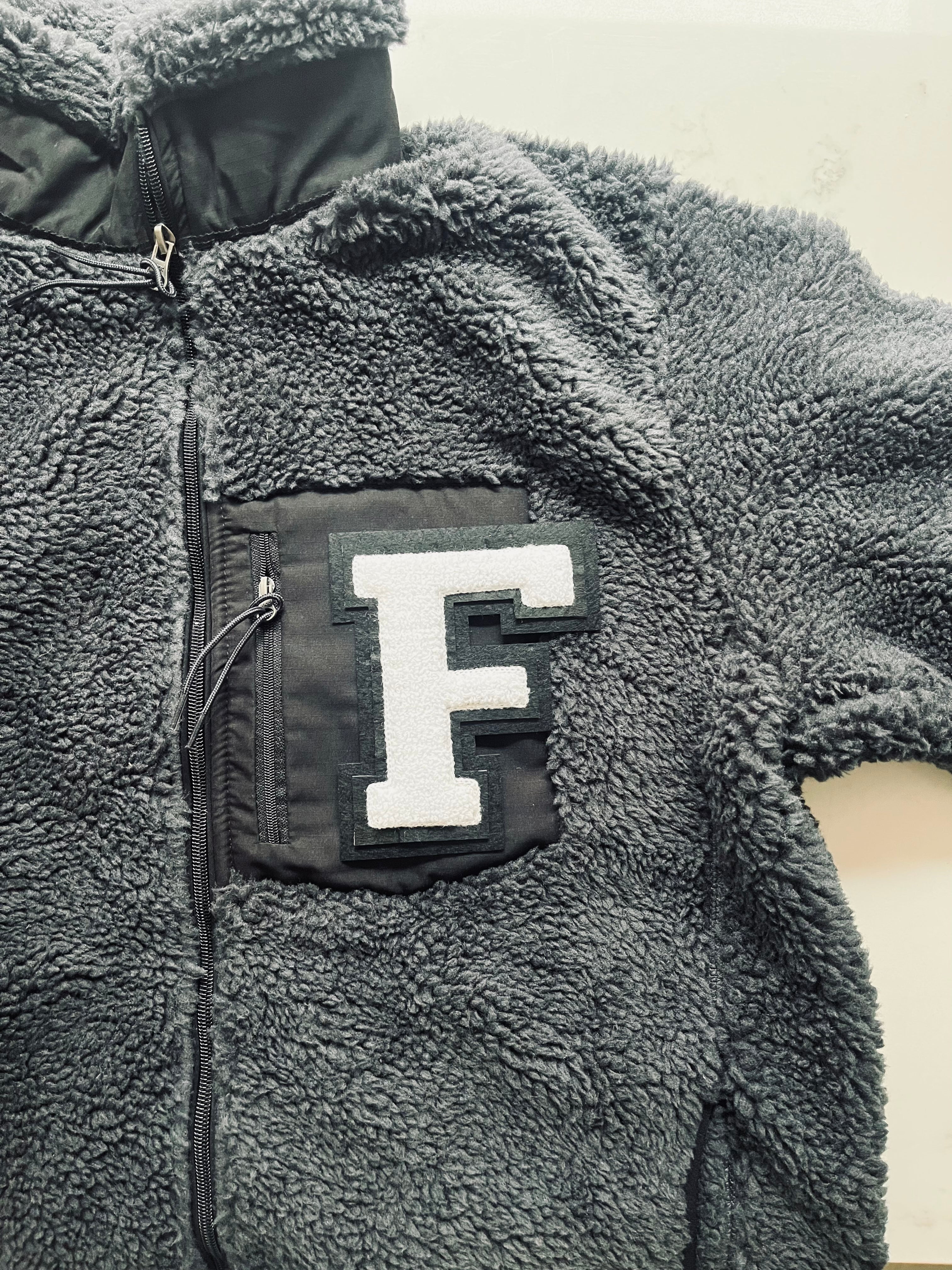 Adults personalised fleece jacket GREY