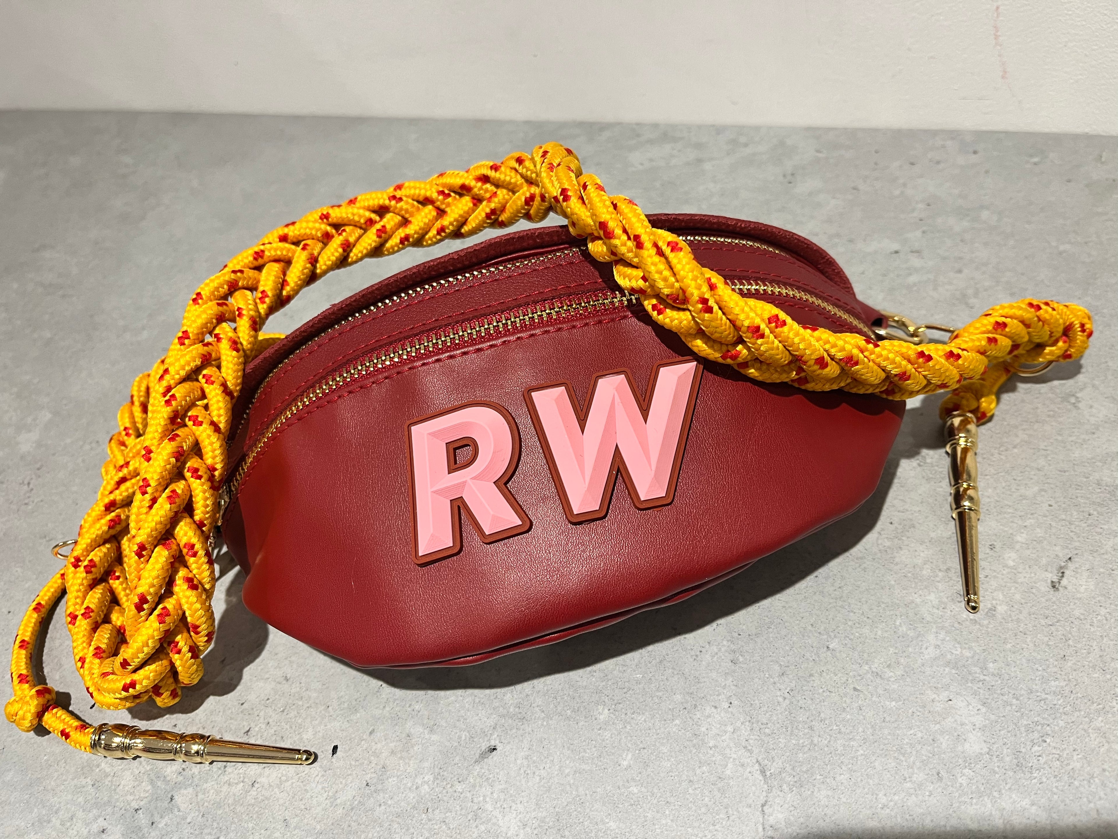Zip up crossbody bag RUBBER INITIALS