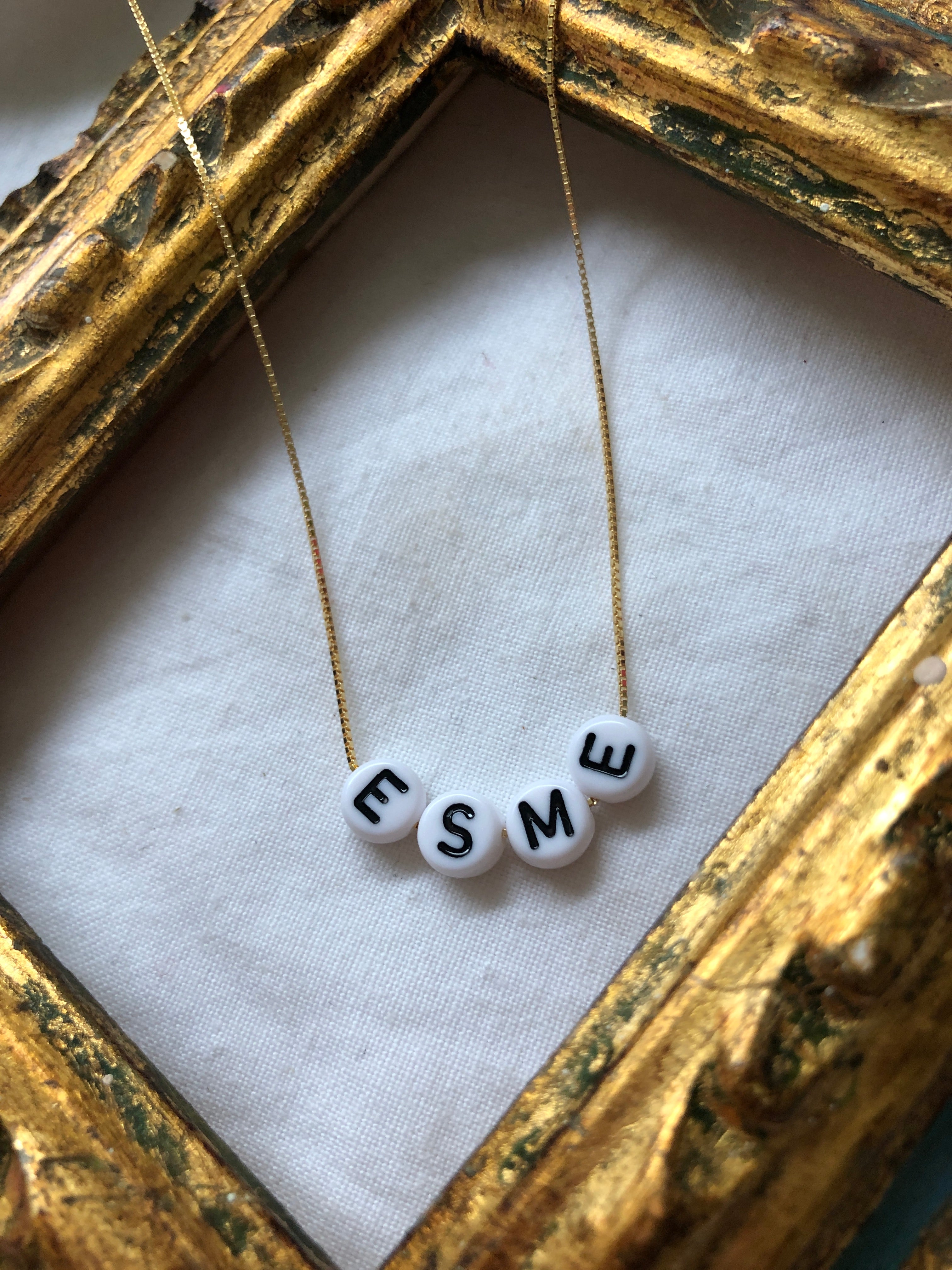 BEADED NAME NECKLACE