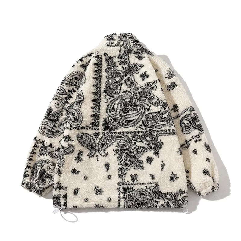 Adults personalised bandana print fleece jacket