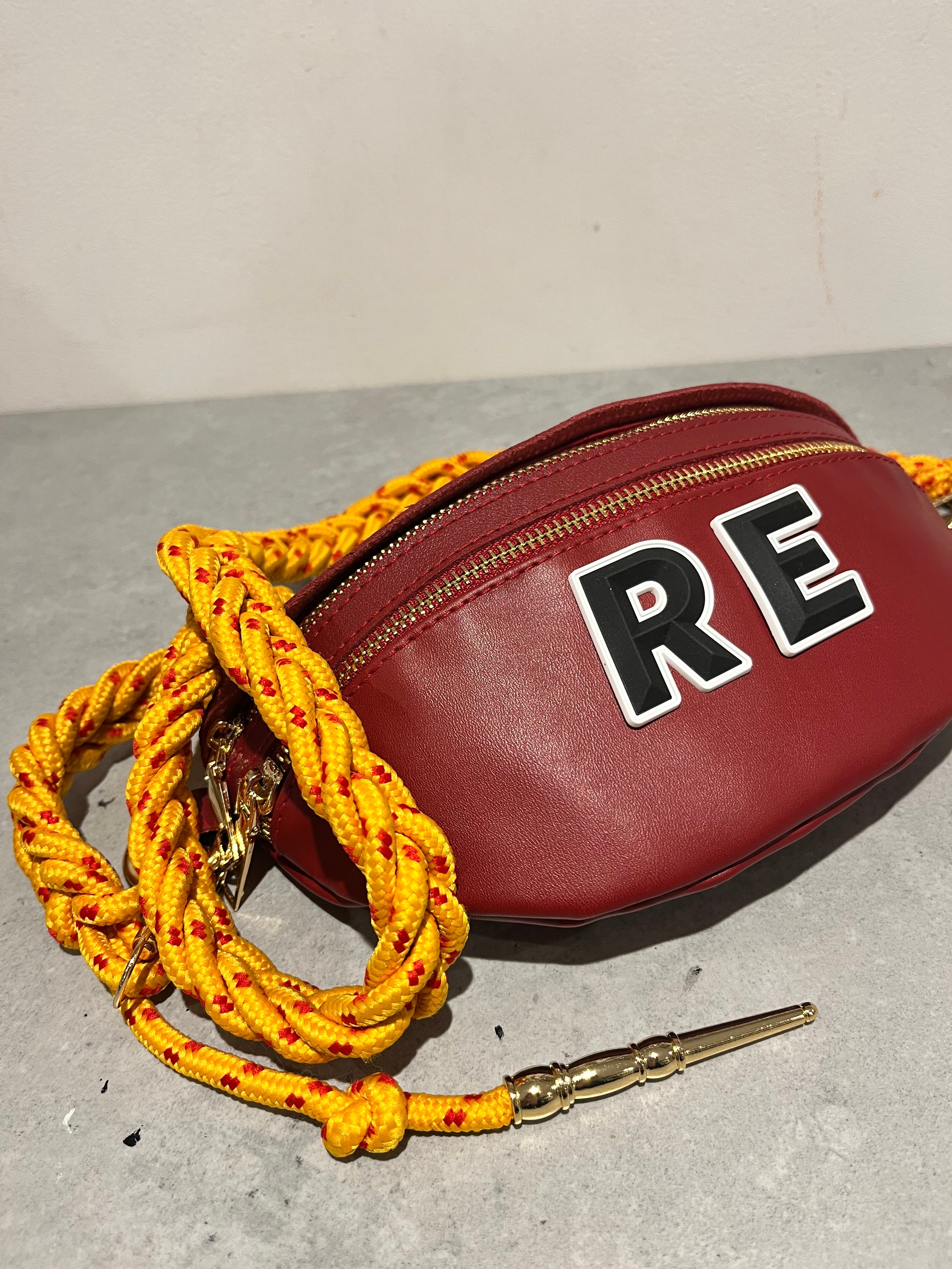Zip up crossbody bag RUBBER INITIALS