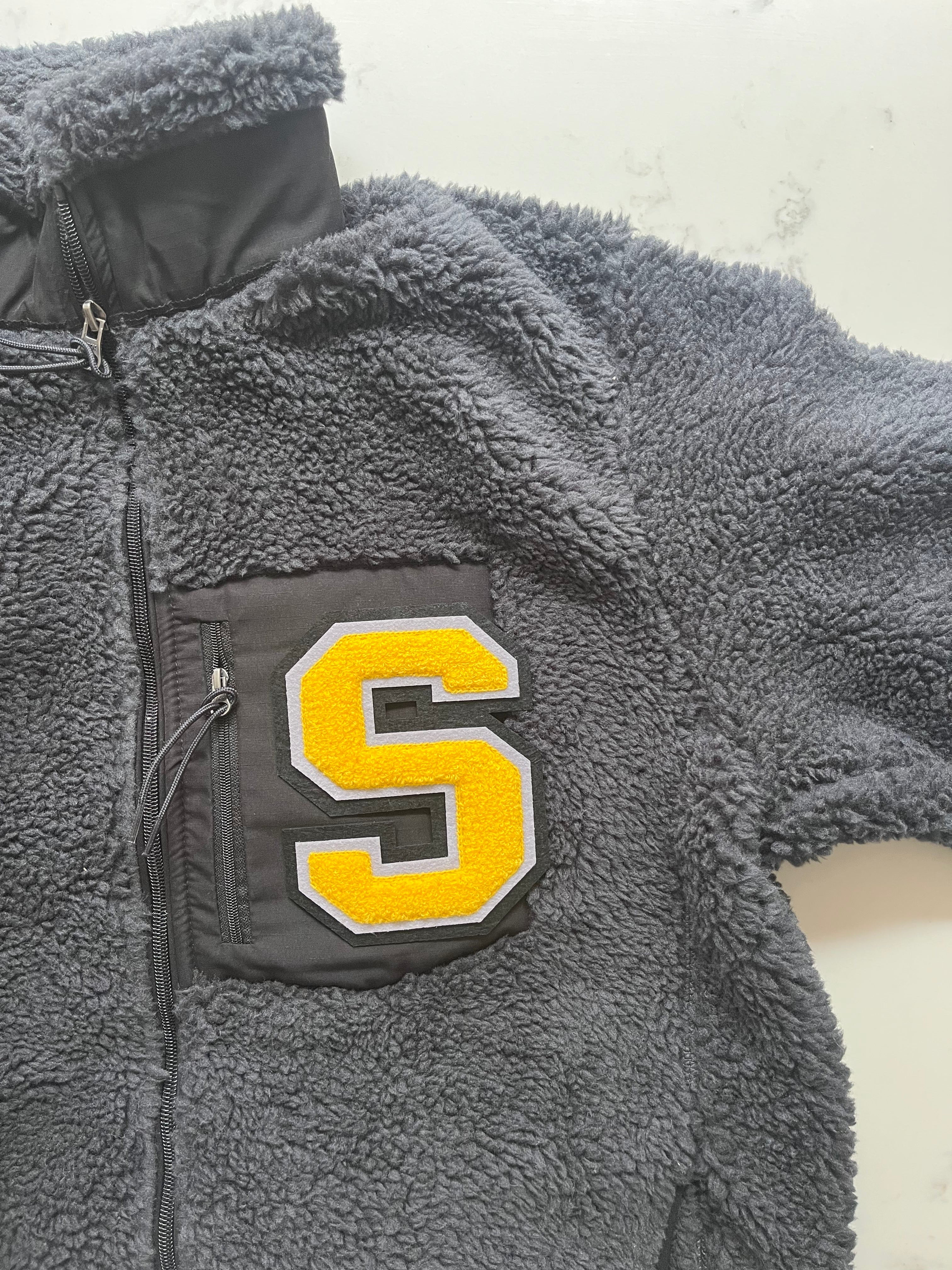 Adults personalised fleece jacket GREY