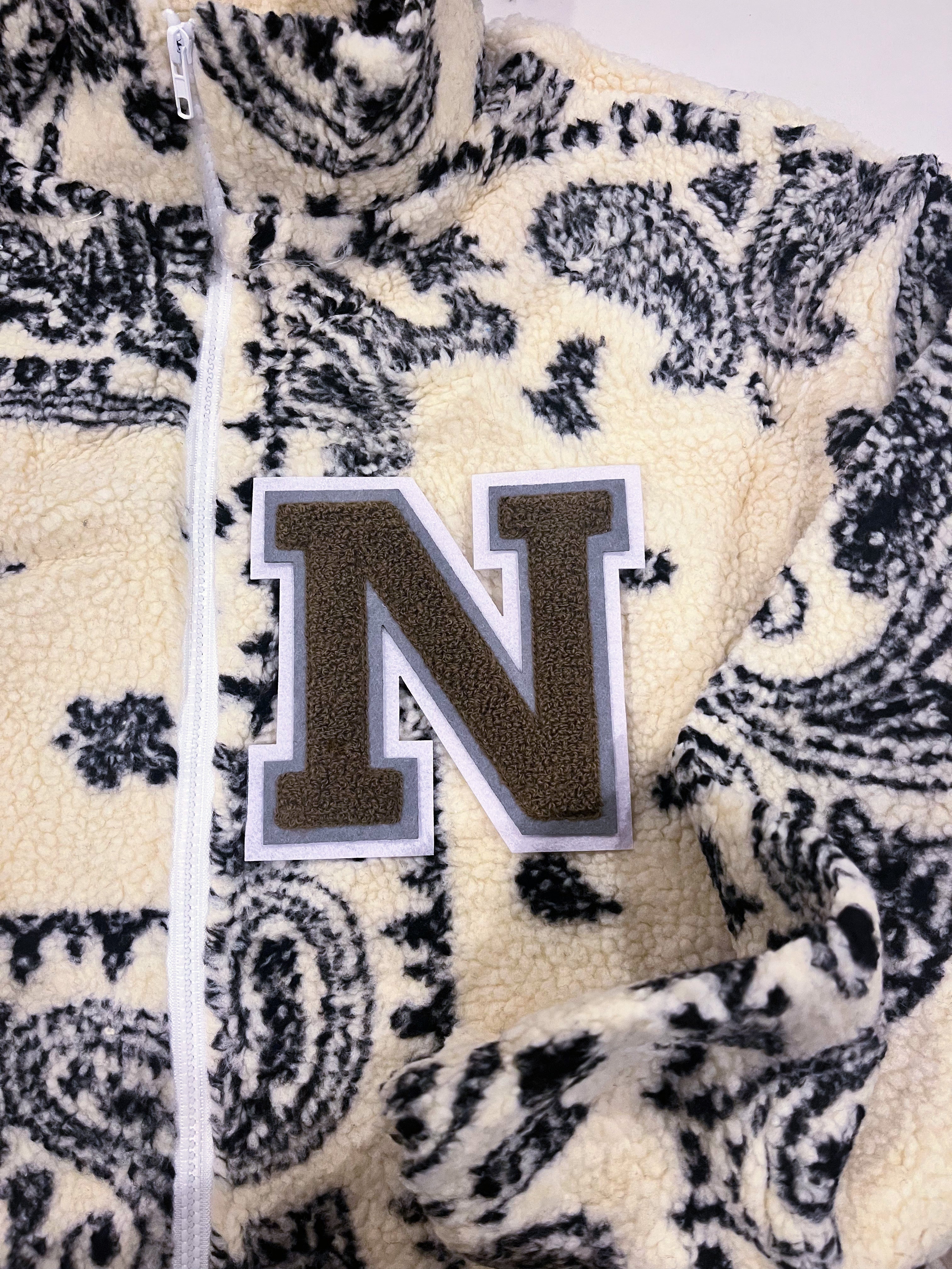 Adults personalised bandana print fleece jacket