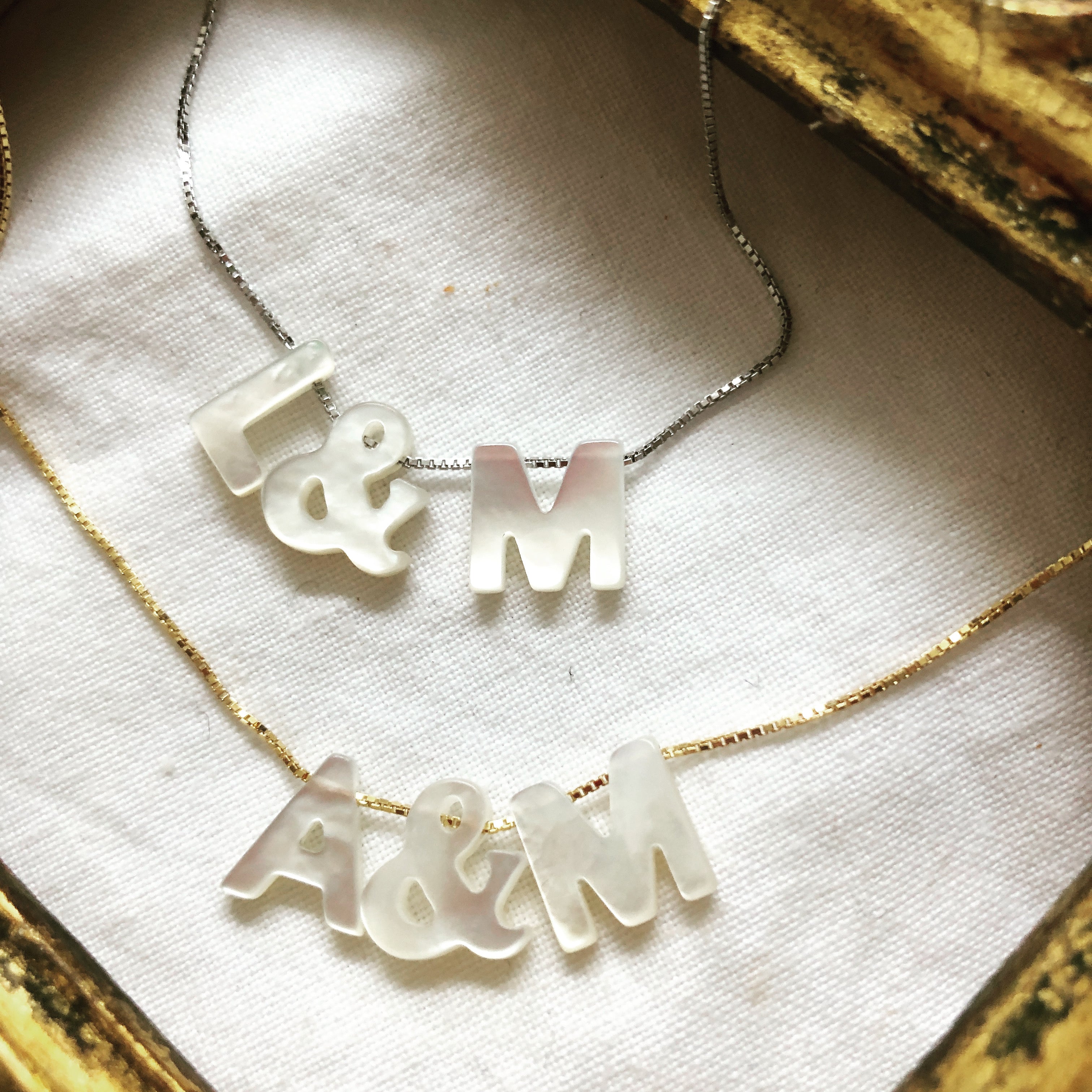 MOTHER OF PEARL PERSONALISED NECKLACE