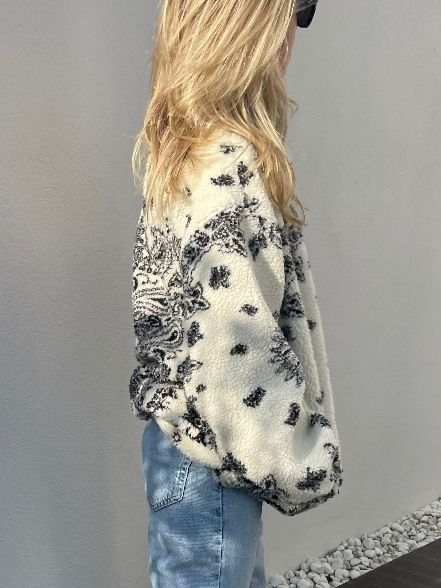 Adults personalised bandana print fleece jacket