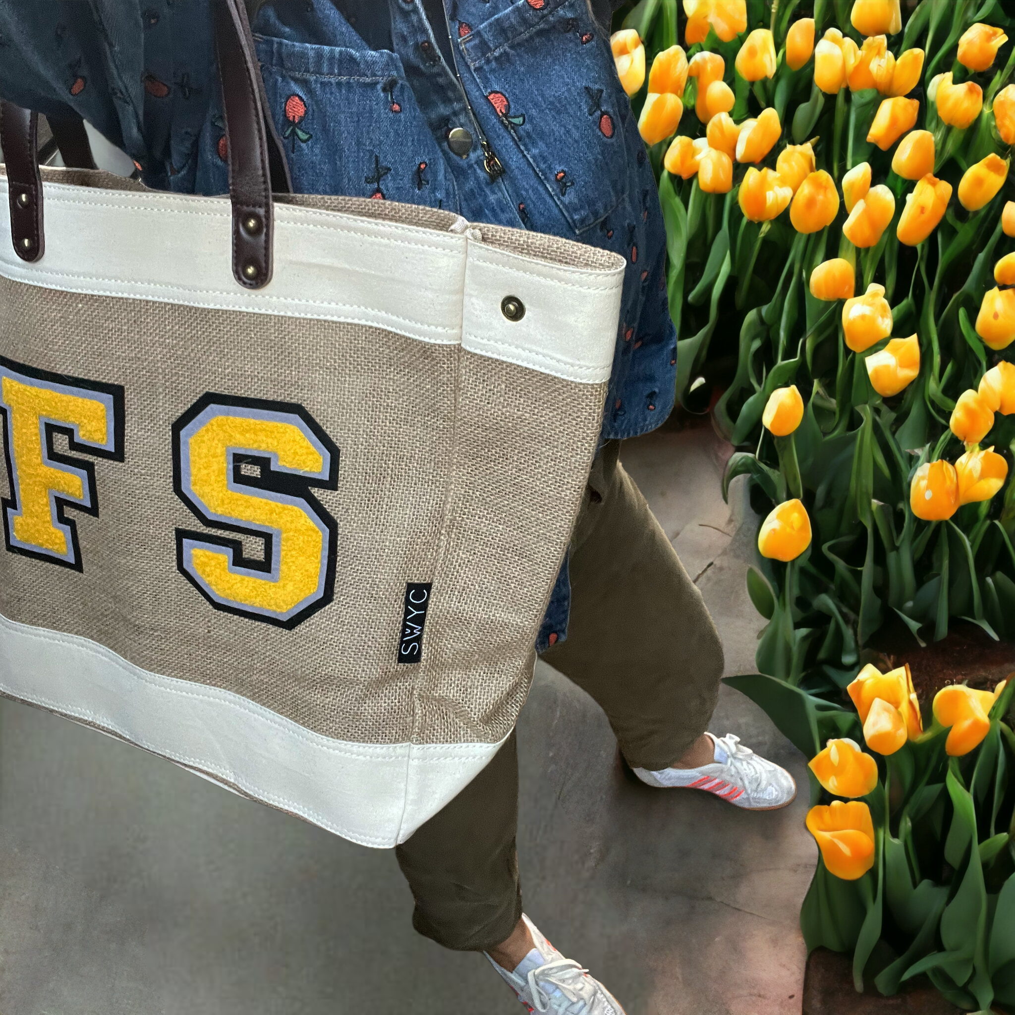 Jute market shopper bag