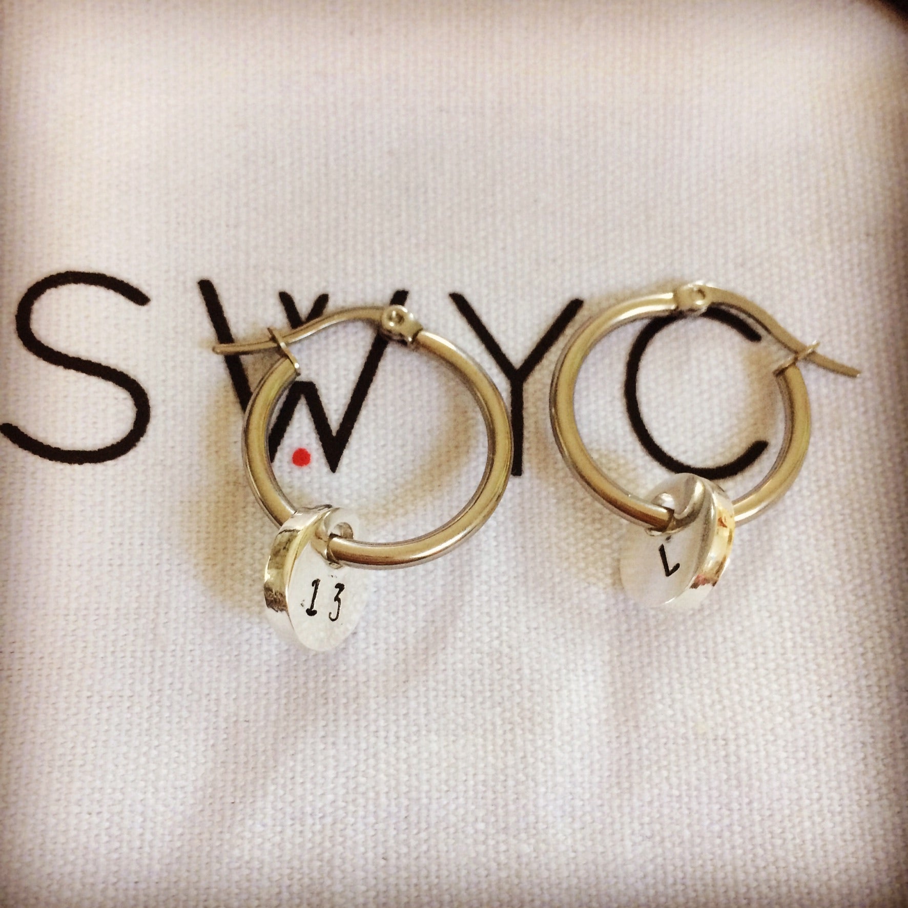 PERSONALISED SILVER HOOP EARRINGS