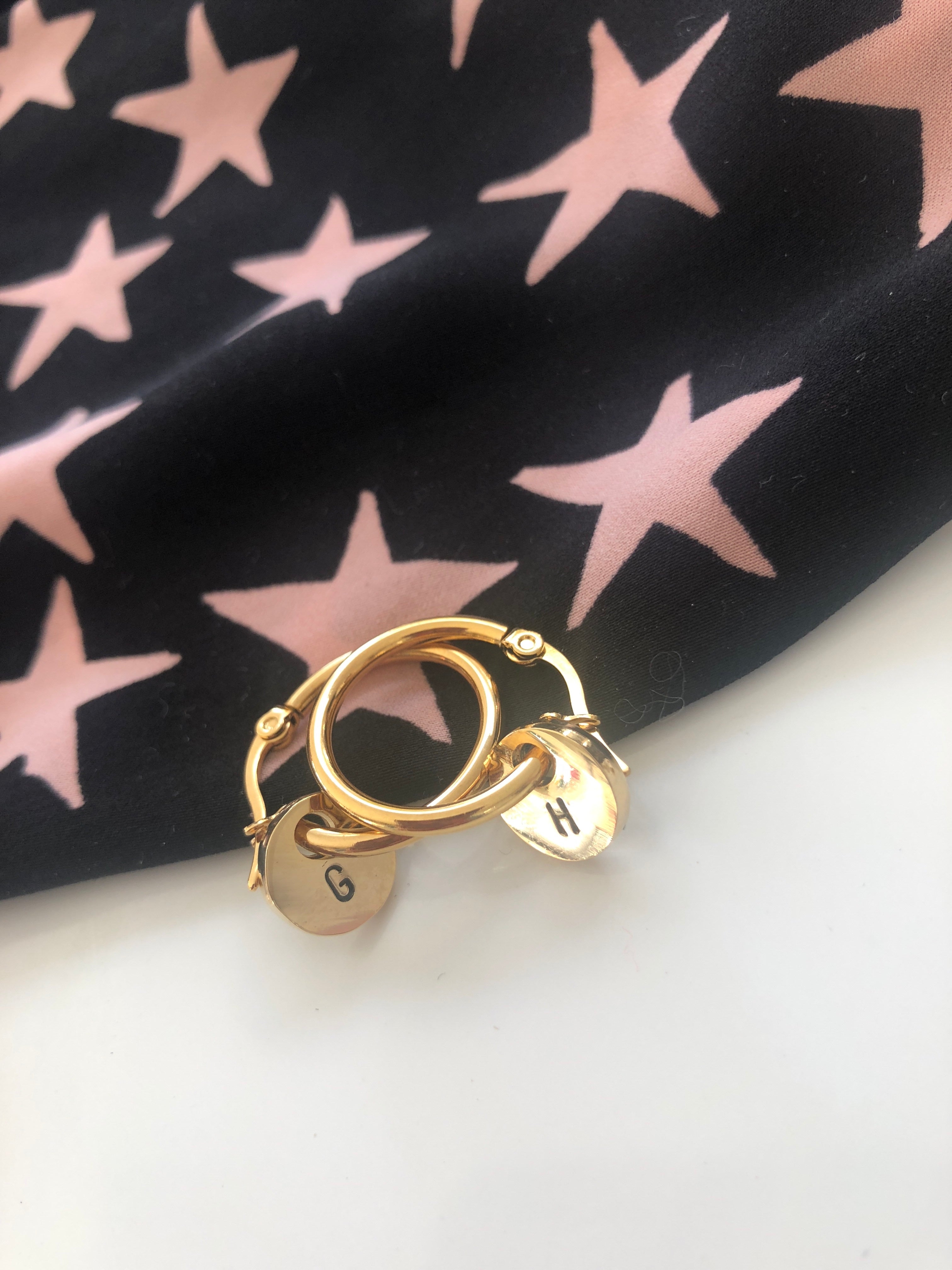 PERSONALISED GOLD HOOP EARRINGS