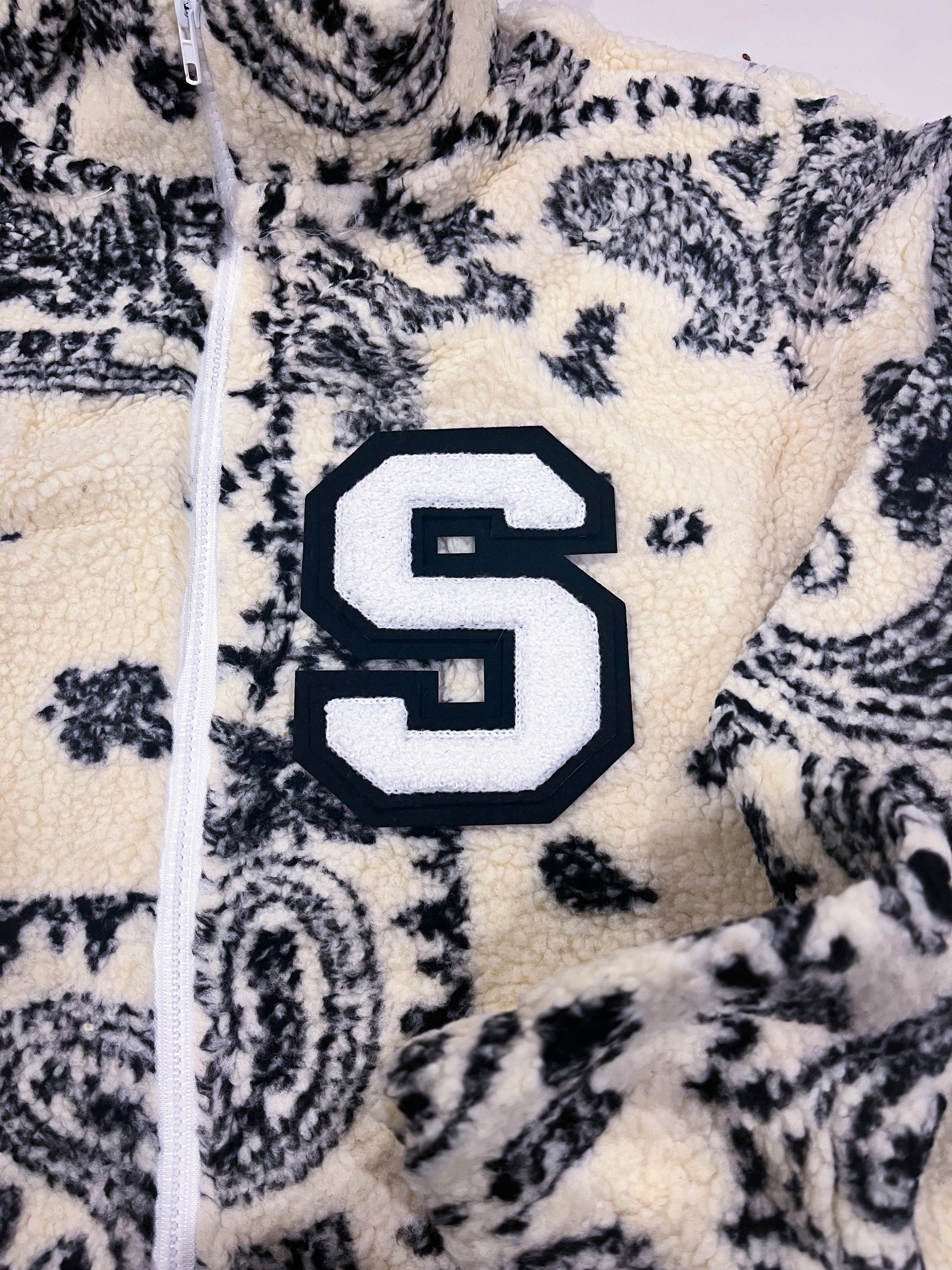 Adults personalised bandana print fleece jacket