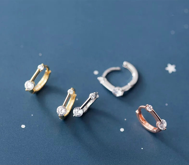 Geometric hoop earrings