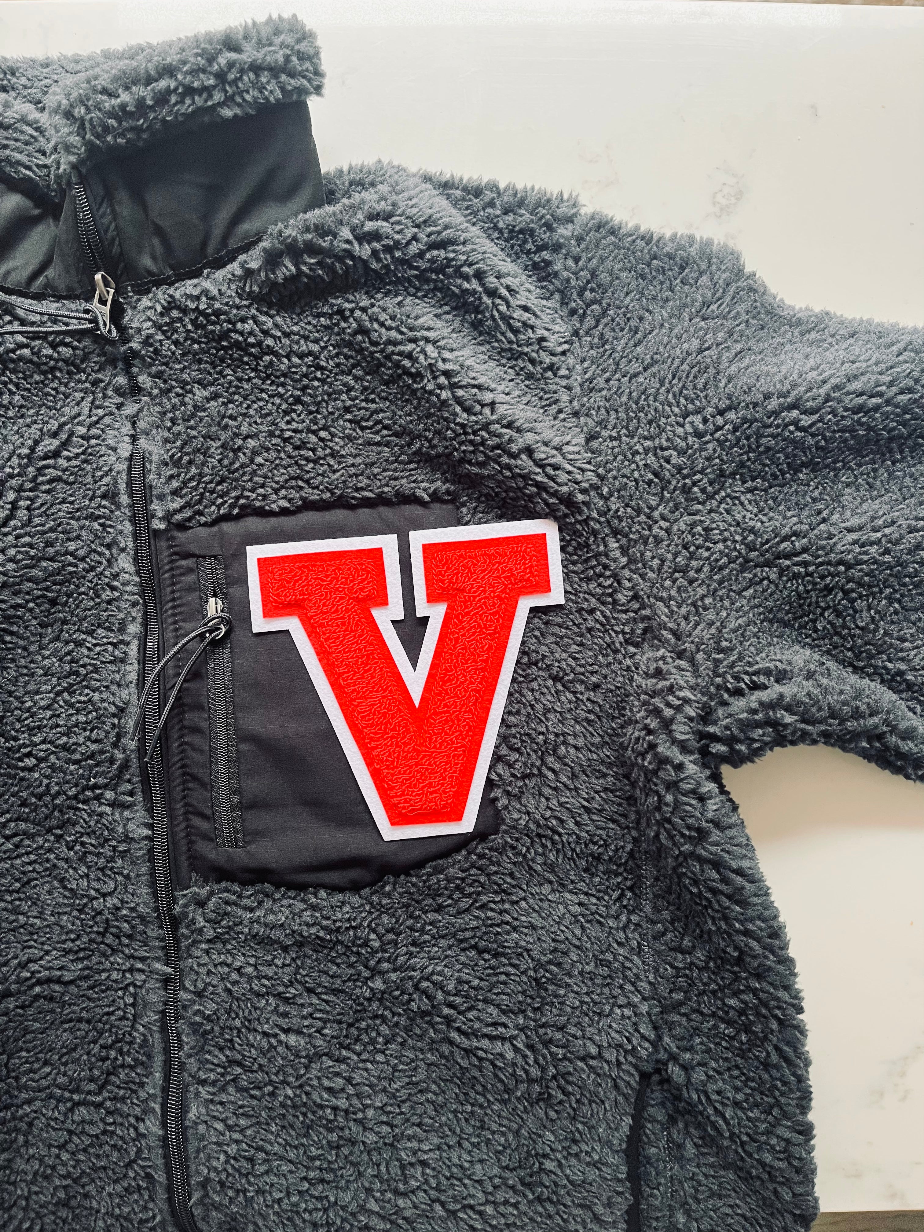 Adults personalised fleece jacket GREY