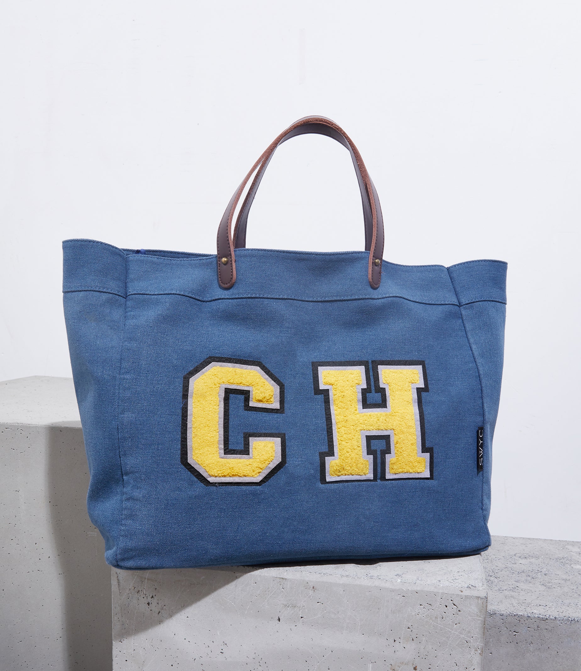 Mid blue denim shopper