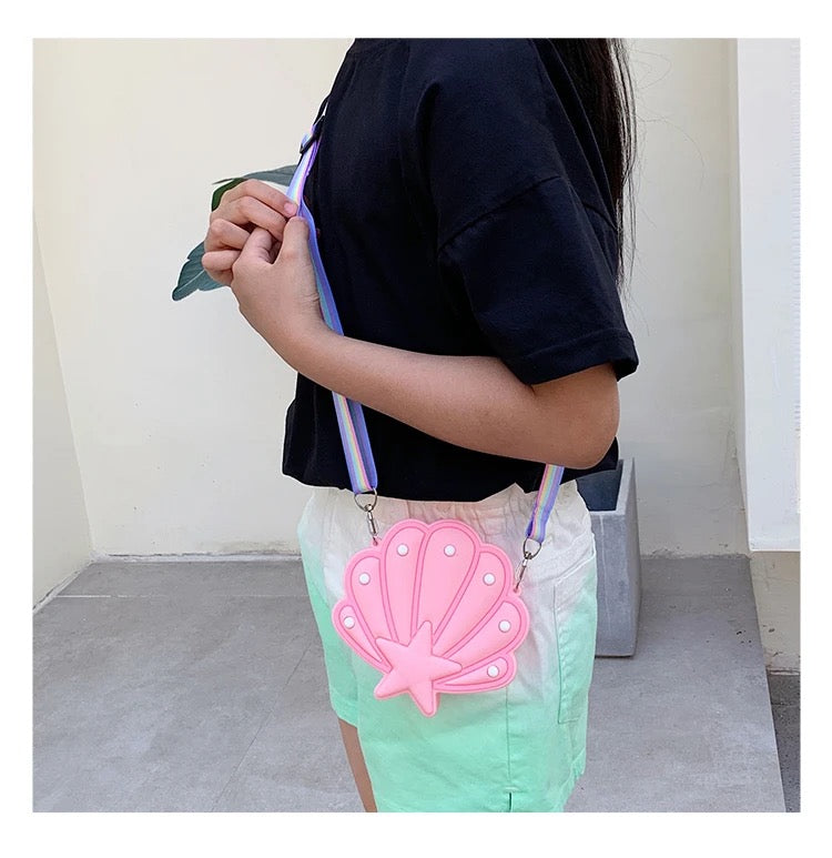 Mermaid sea shell silicone bag/purse