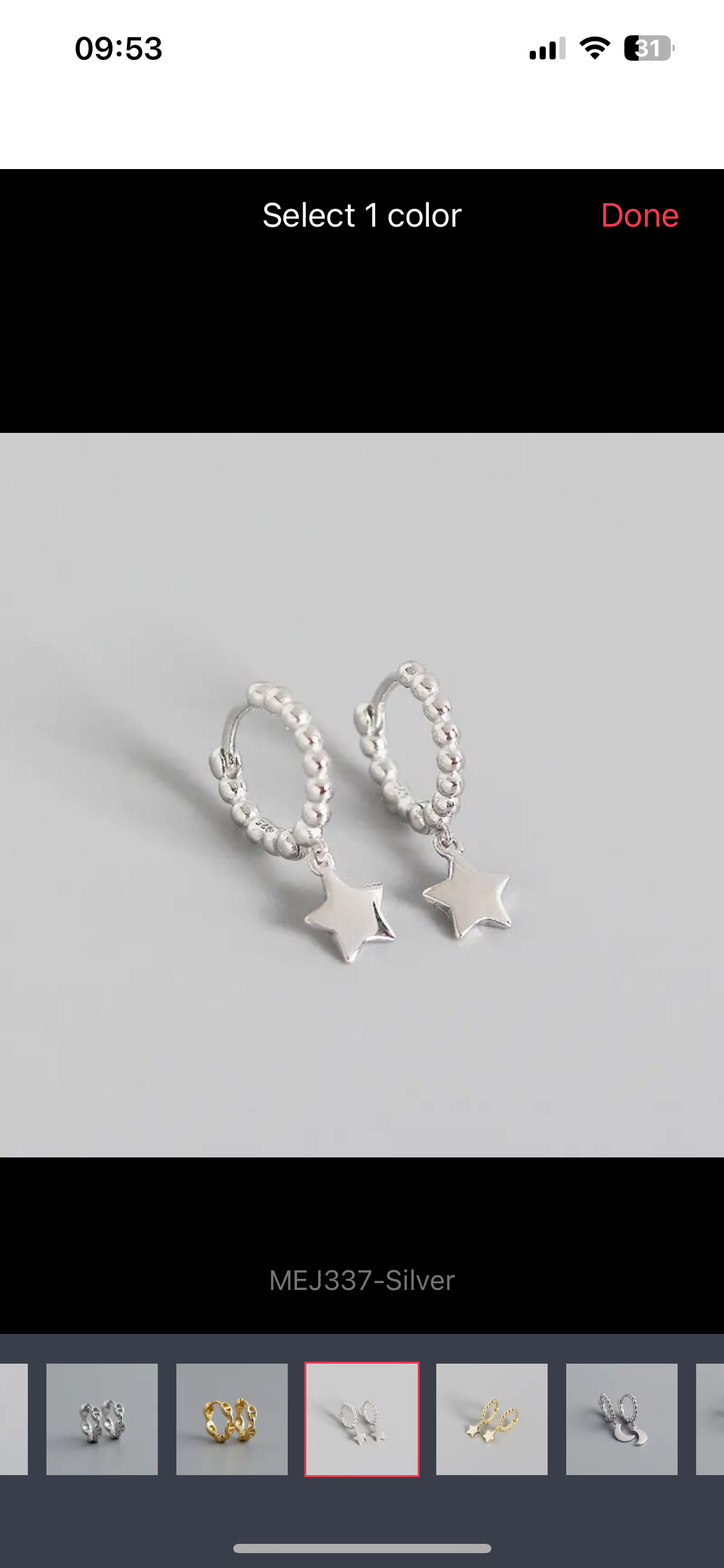 Star huggy earrings