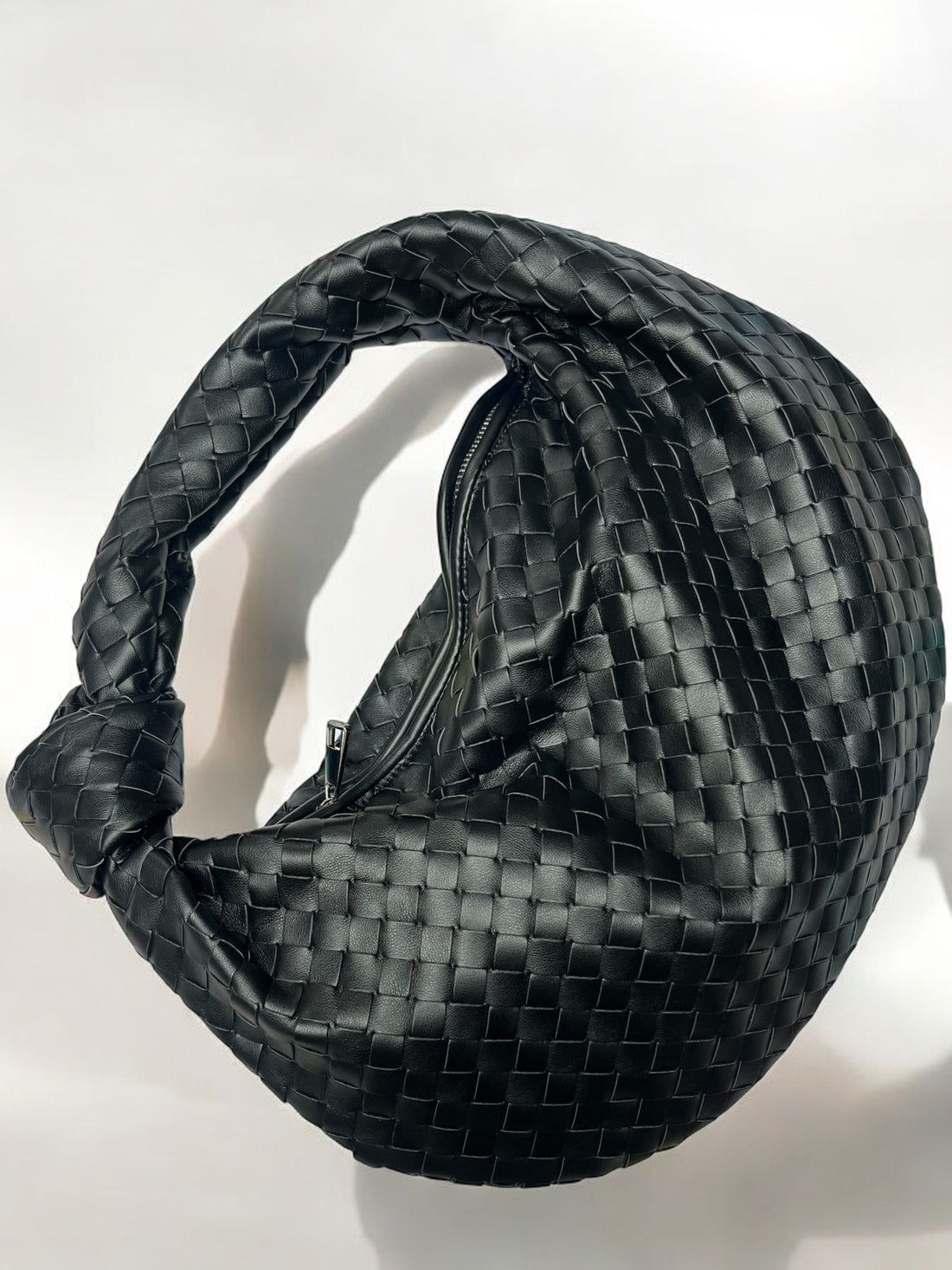 Black knot woven bag