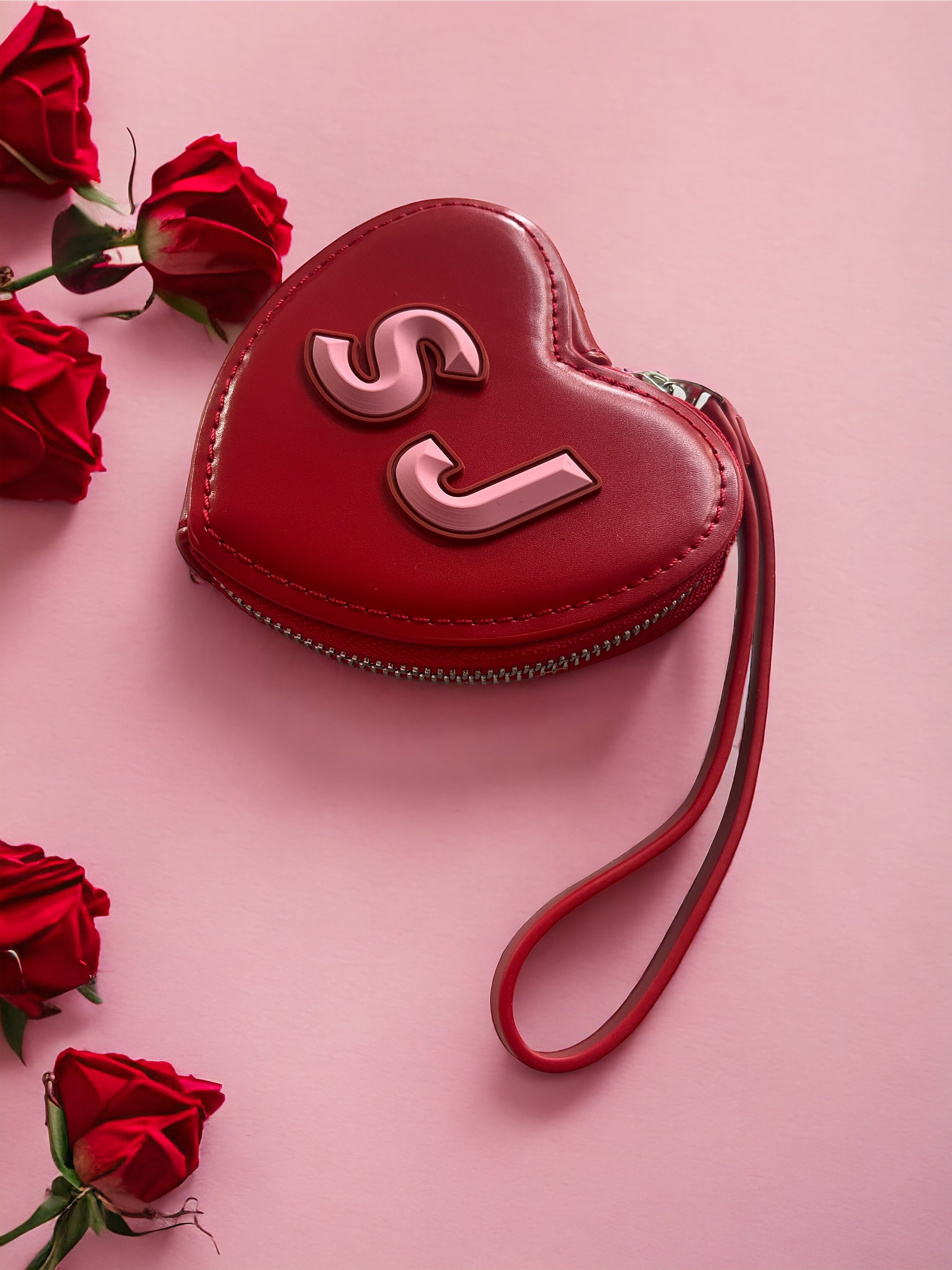 Heart shaped coin purse