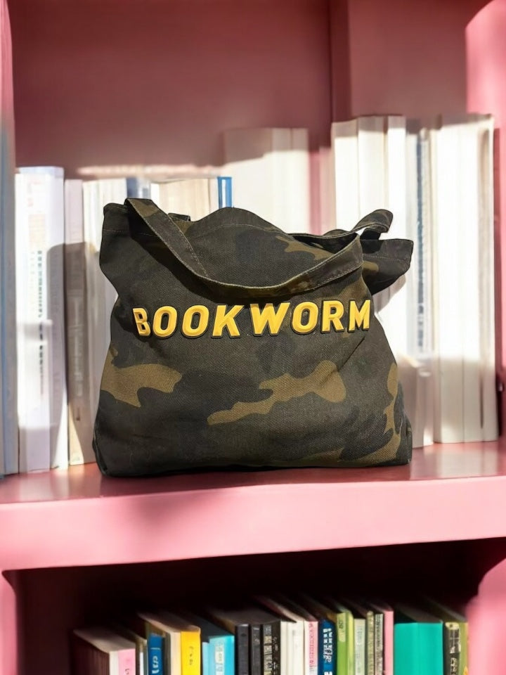 Rubber wording camo bag