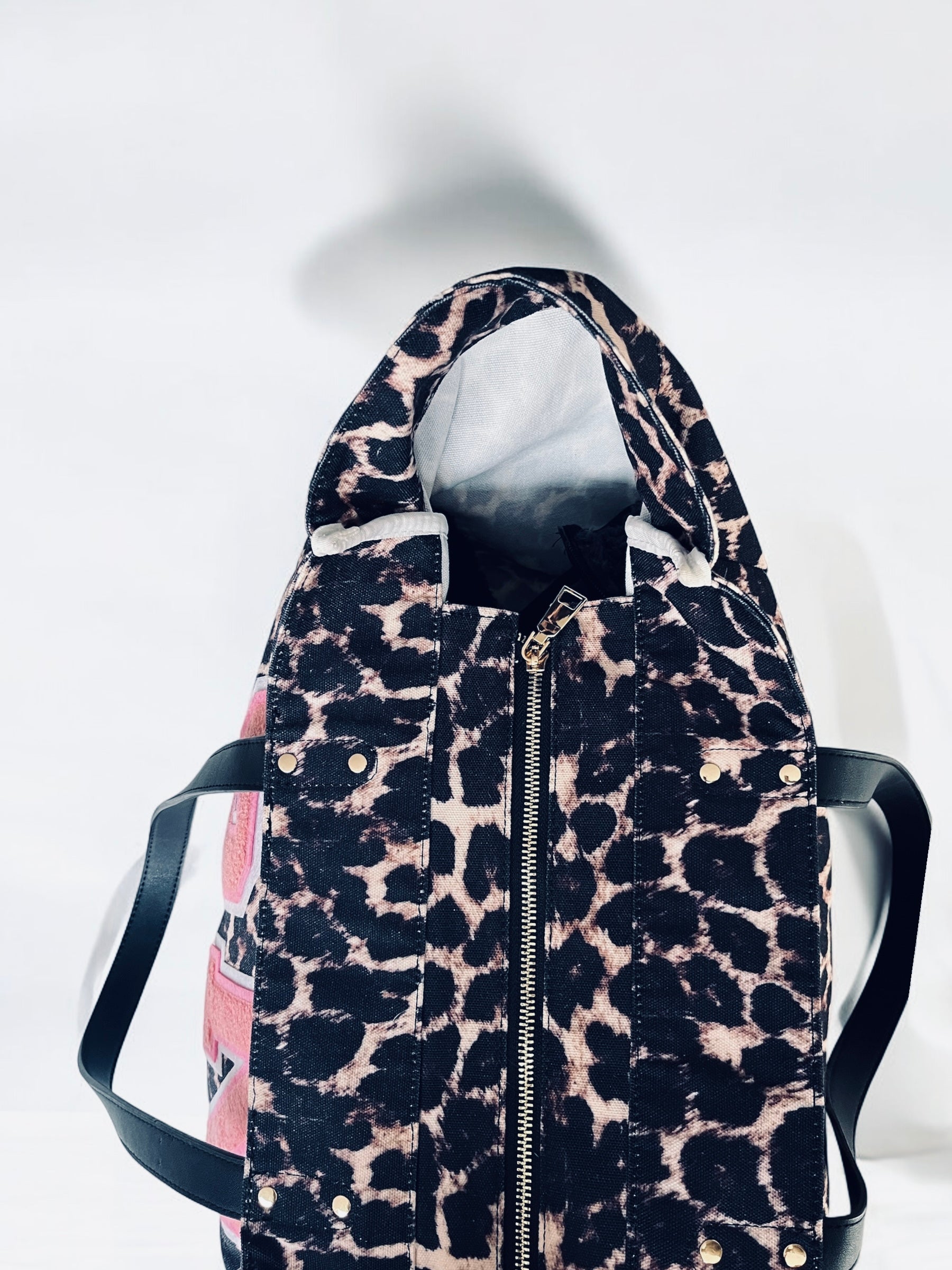 Leopard print shopper bag