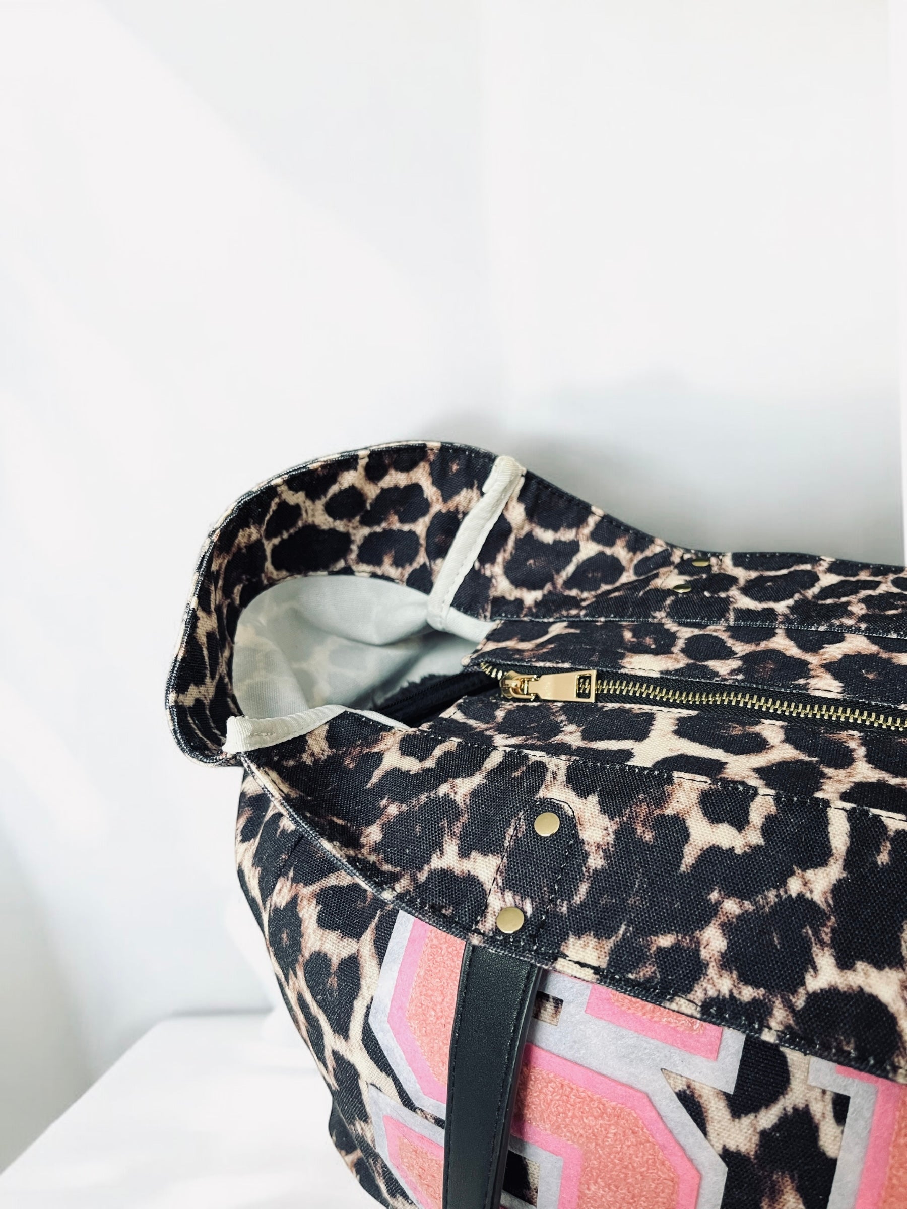 Leopard print shopper bag