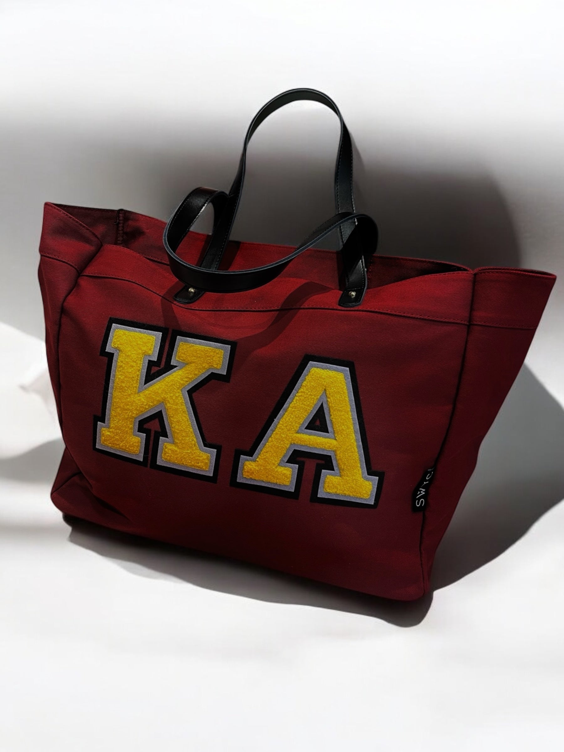 Burgundy shopper bag