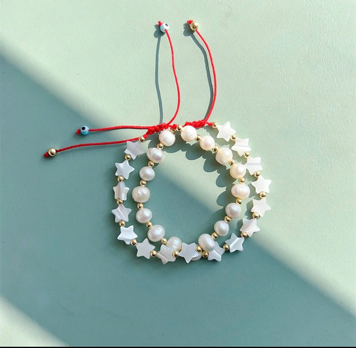 Star and pearl bracelet