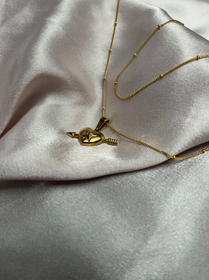 Heart and arrow necklace