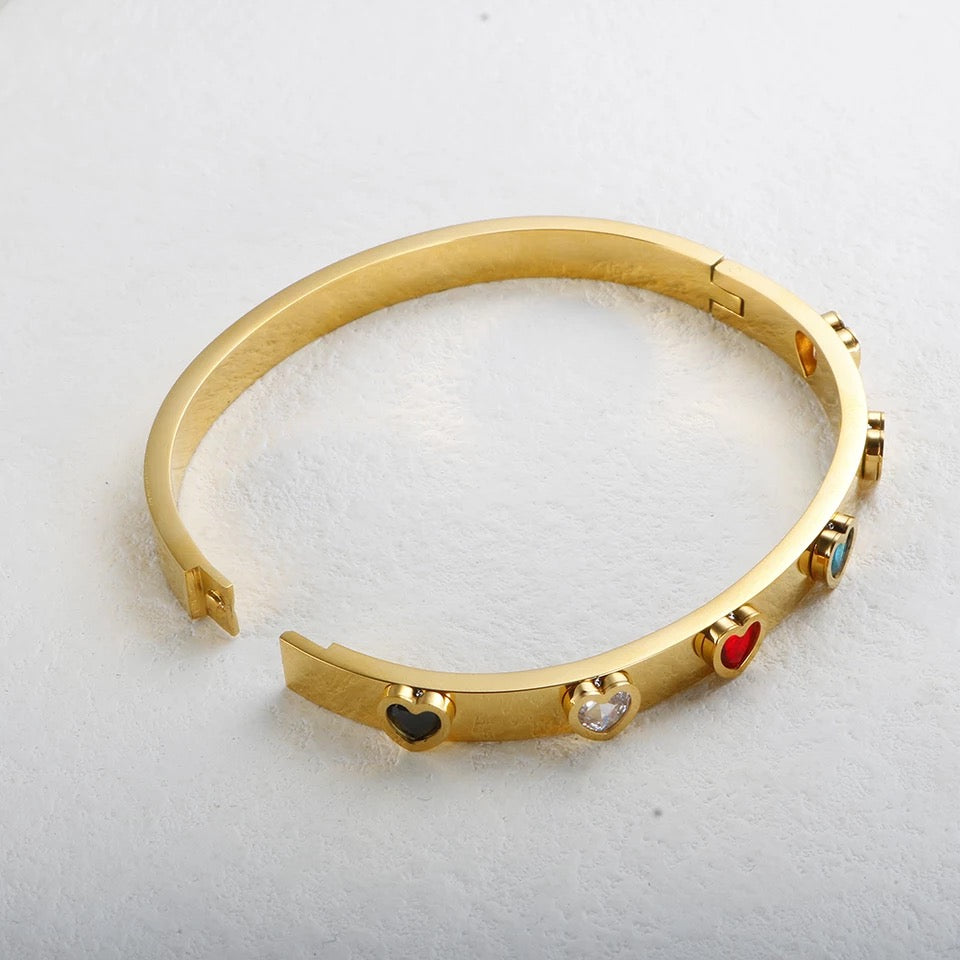 Stone hot sale bangle designs