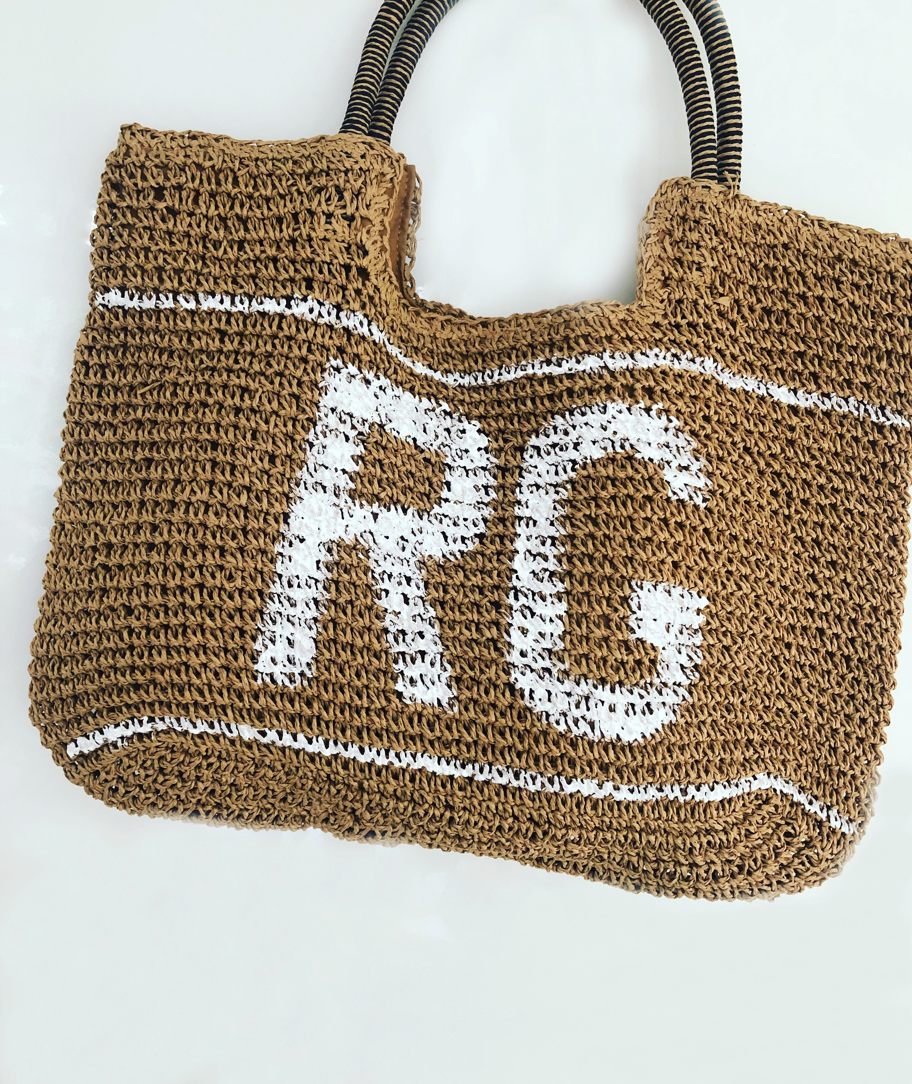 Metallic on sale straw bag