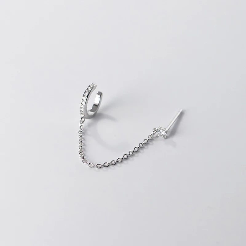 Cuff and chain earring