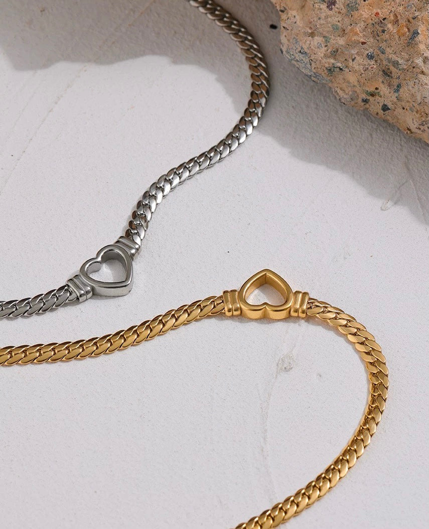 Heart chain necklace