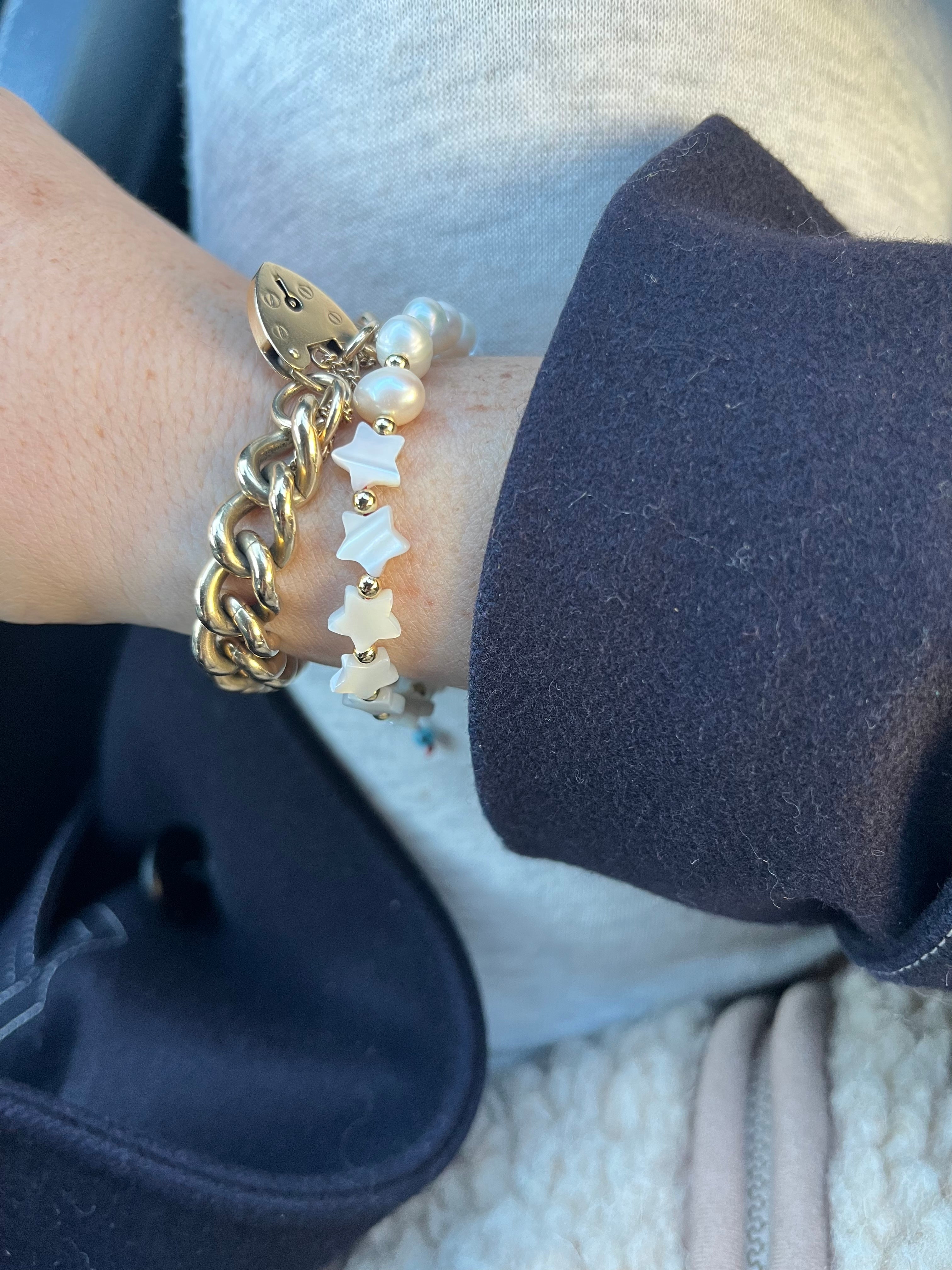 Star and pearl bracelet