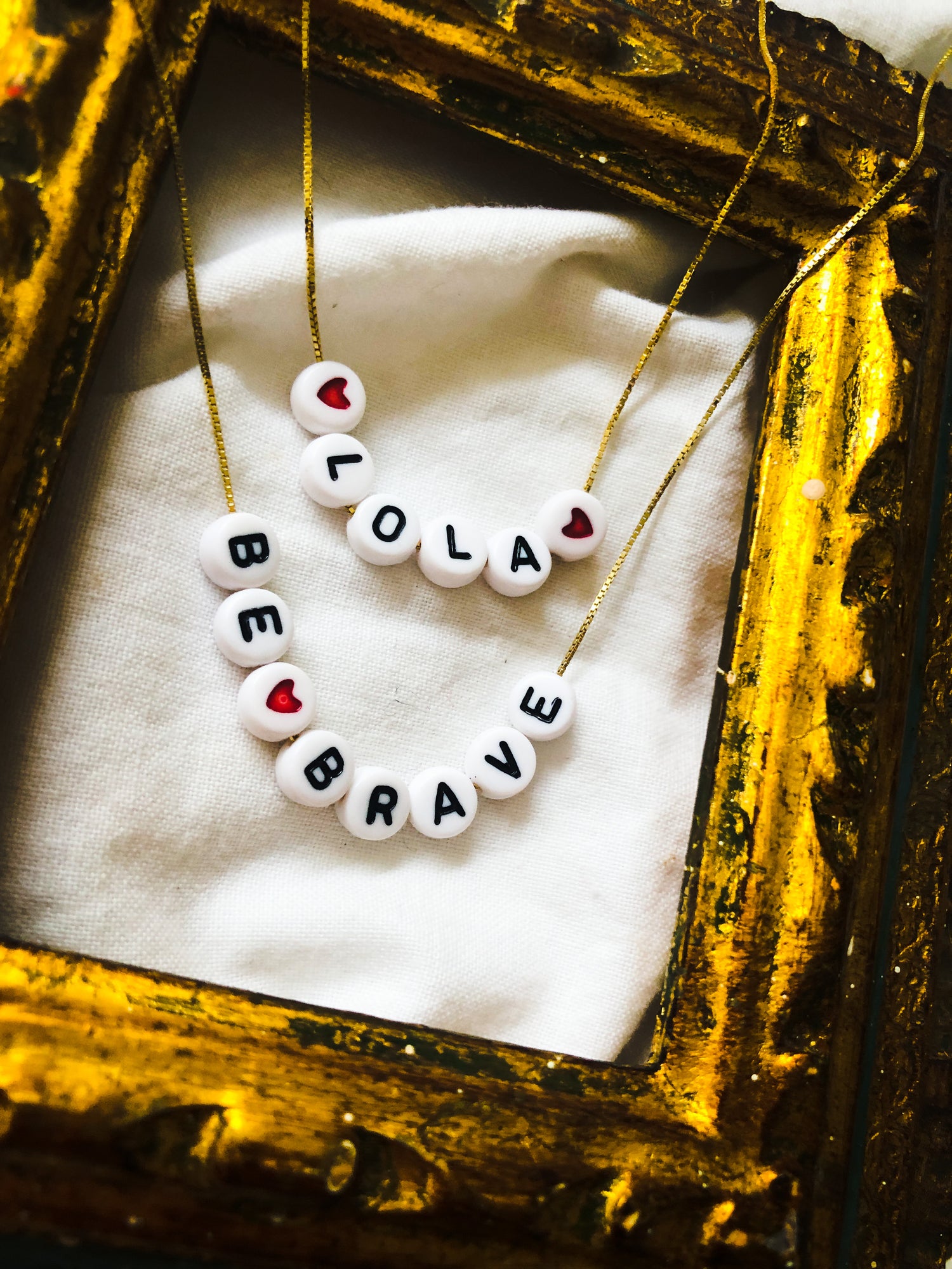 BEADED NAME NECKLACE