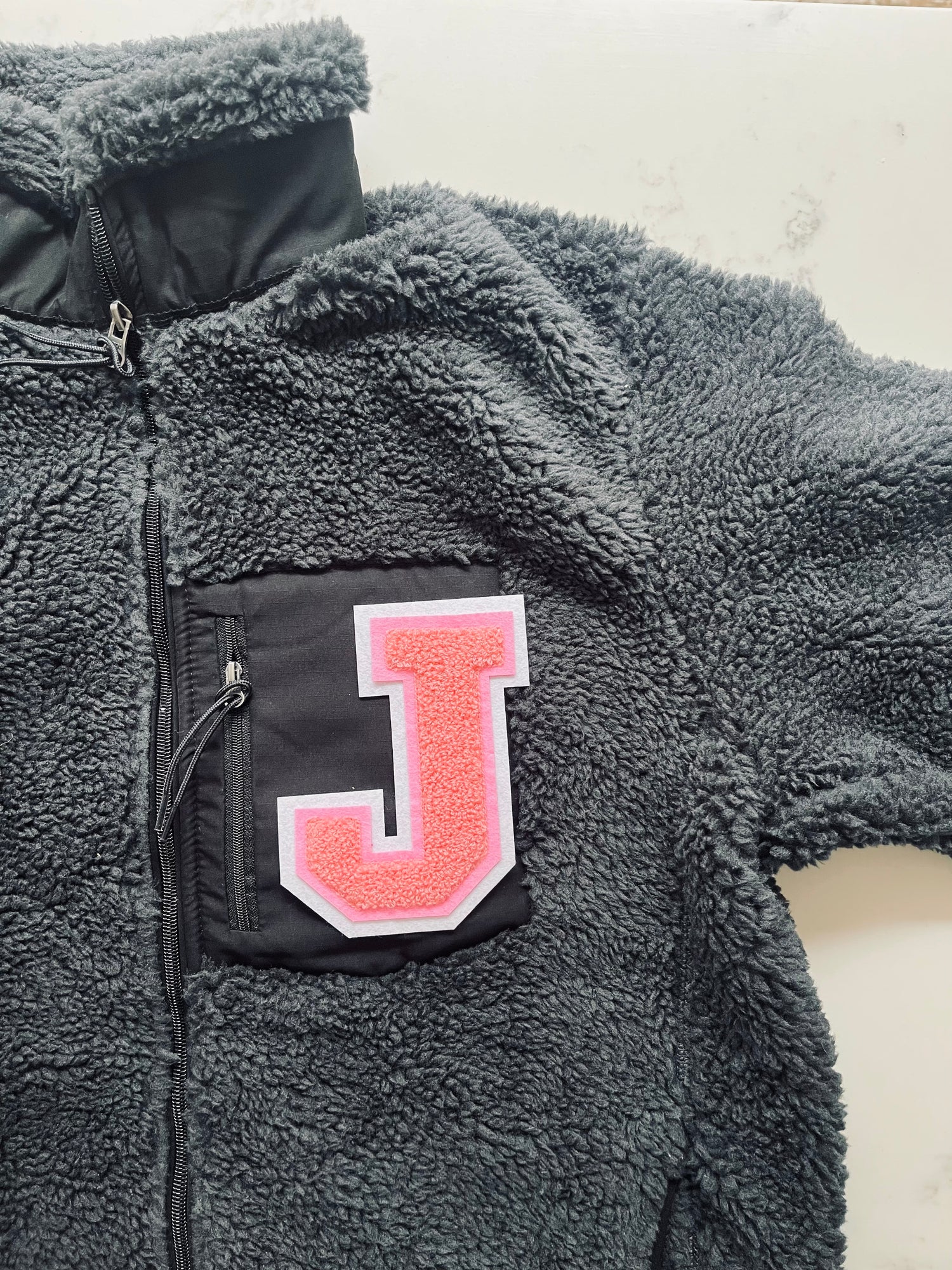Adults personalised fleece jacket GREY