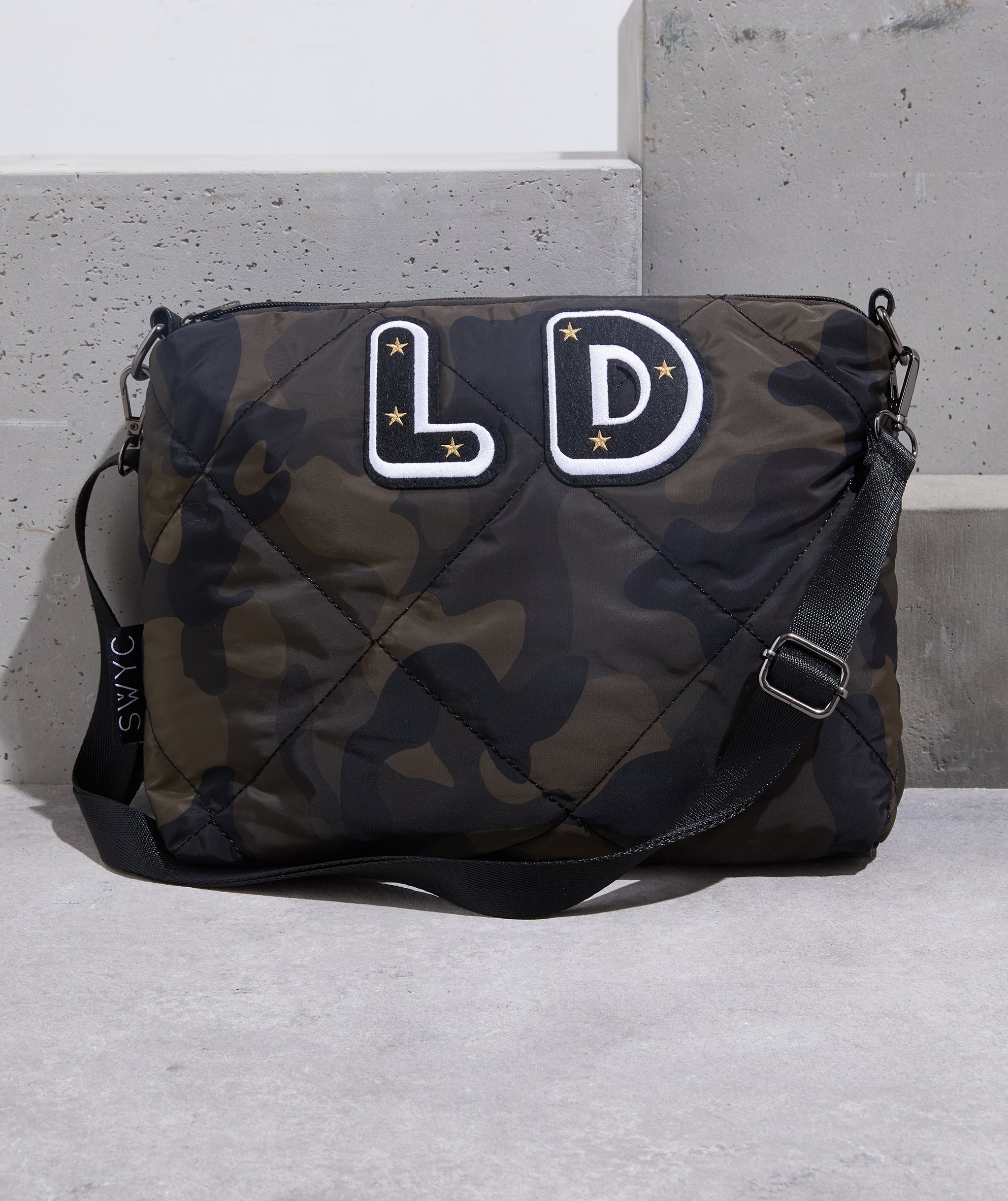 Camo quilted sale bag